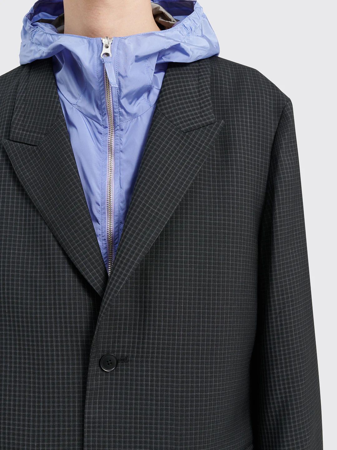 Tres Bien 💚 Très Bien Peak Lapel Coat Virgin Wool Black Check NEW Size US S / EU 44-46 / 1 - 5 Thumbnail