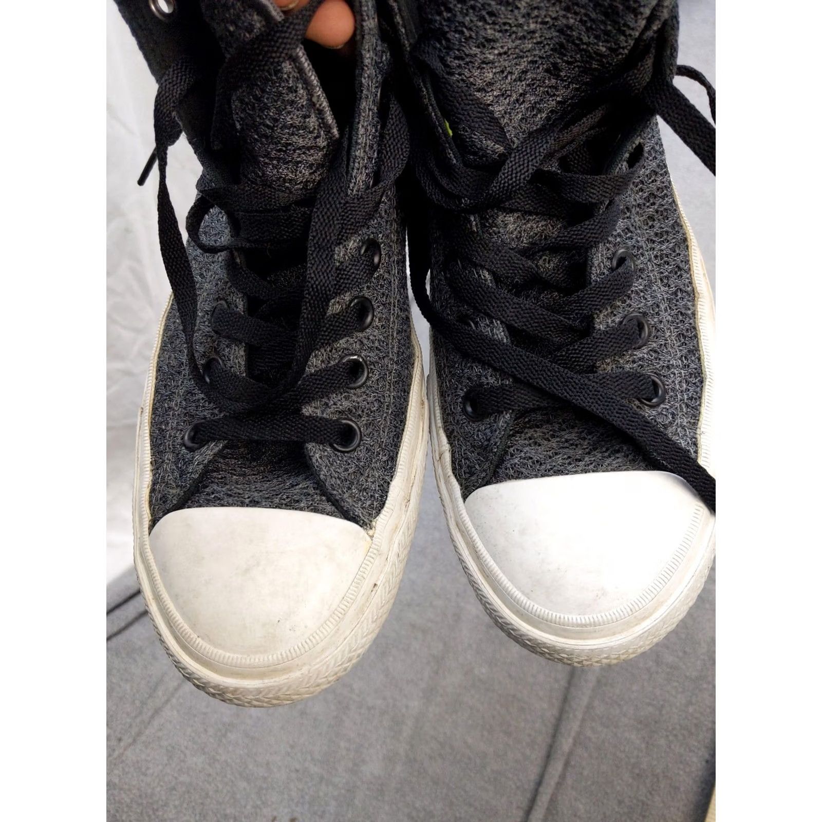 Converse Converse Chuck Taylor All Star Hi Shoes Mens 8 Womens 10 Gray Knit Sneakers Size M / US 6-8 / IT 42-44 - 4 Thumbnail