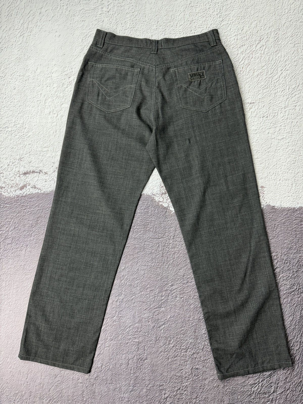 Versace Versace Classic V2 vintage grey wool casual pants logo Size US 32 / EU 48 - 10 Thumbnail