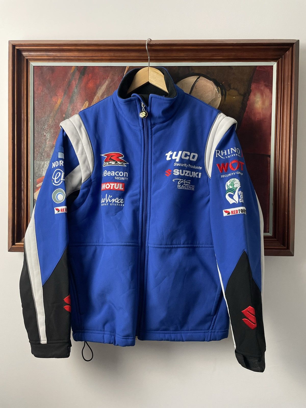 image of Vintage Suzuki Racing Jacket Hype Streetwear Nascar in Blue, Men's (Size Small)