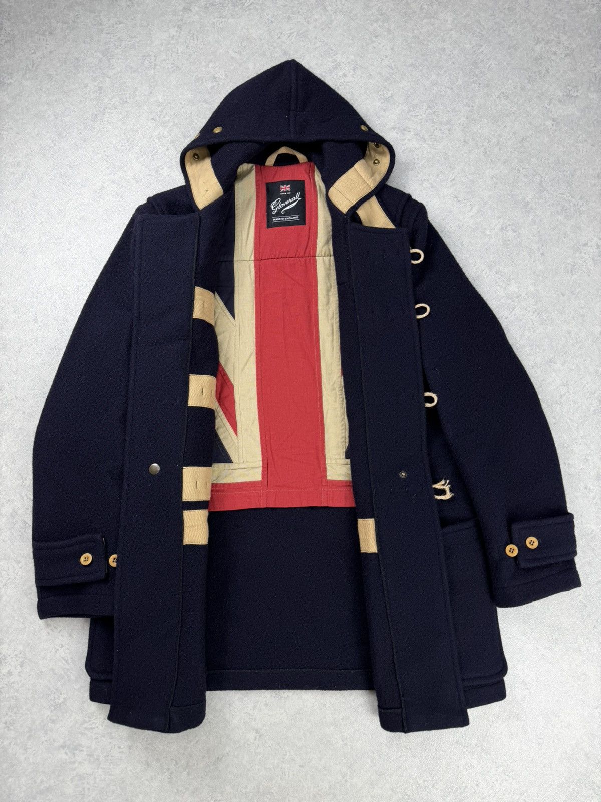 Gloverall Gloverall Monty Navy Duffle Coat Wool Mens S England Size US S / EU 44-46 / 1 - 2 Thumbnail