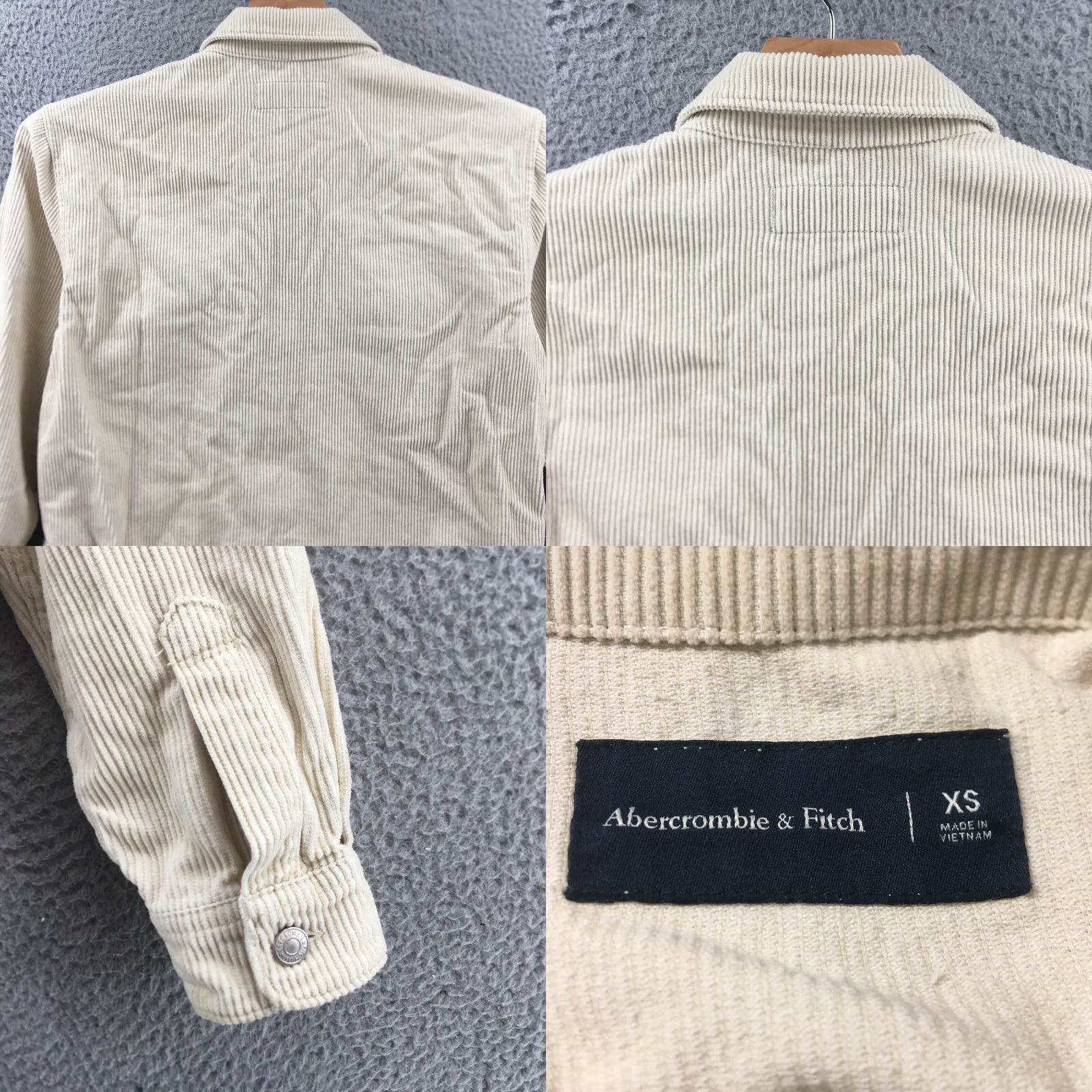 Abercrombie & Fitch Abercrombie & Fitch Corduroy Jacket Womens Small Beige Cotton Button Up Casual Size S / US 4 / IT 40 - 9 Thumbnail