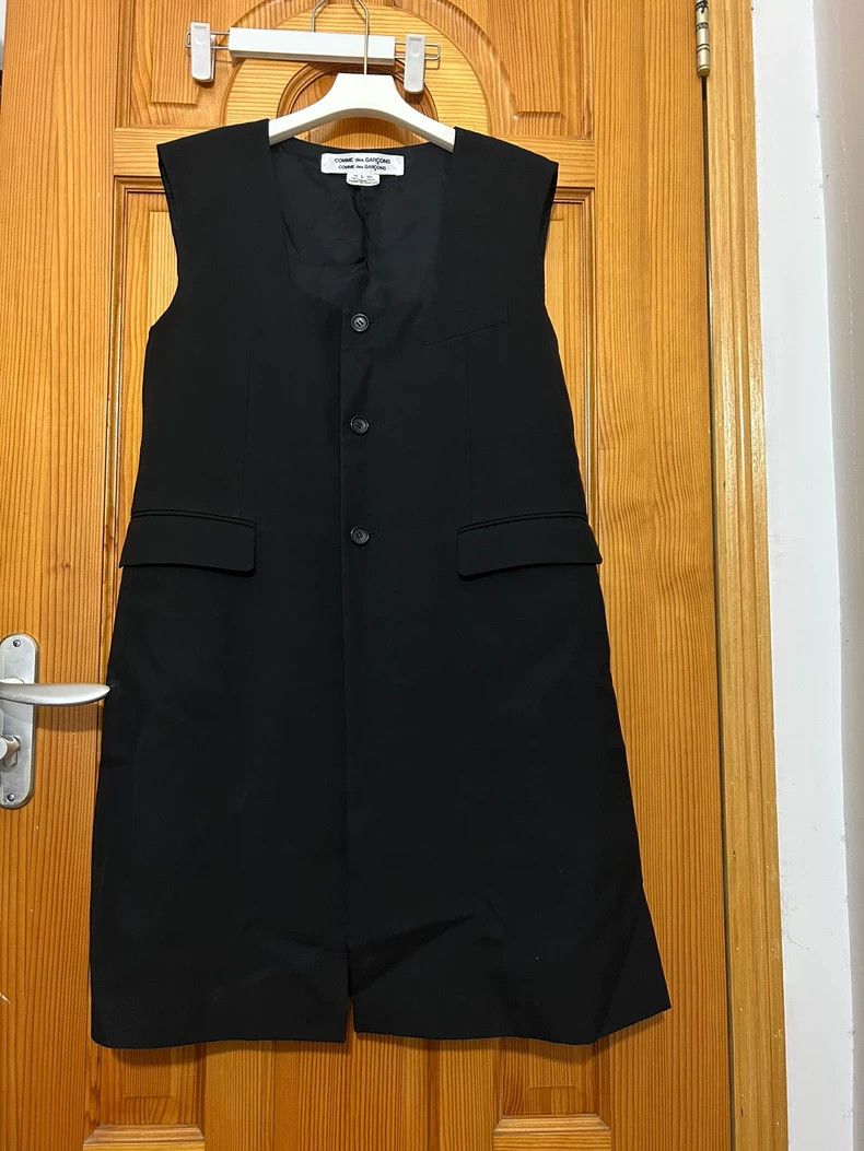 Comme Des Garcons Suit Wool Square Neck Sleeveless Waistco