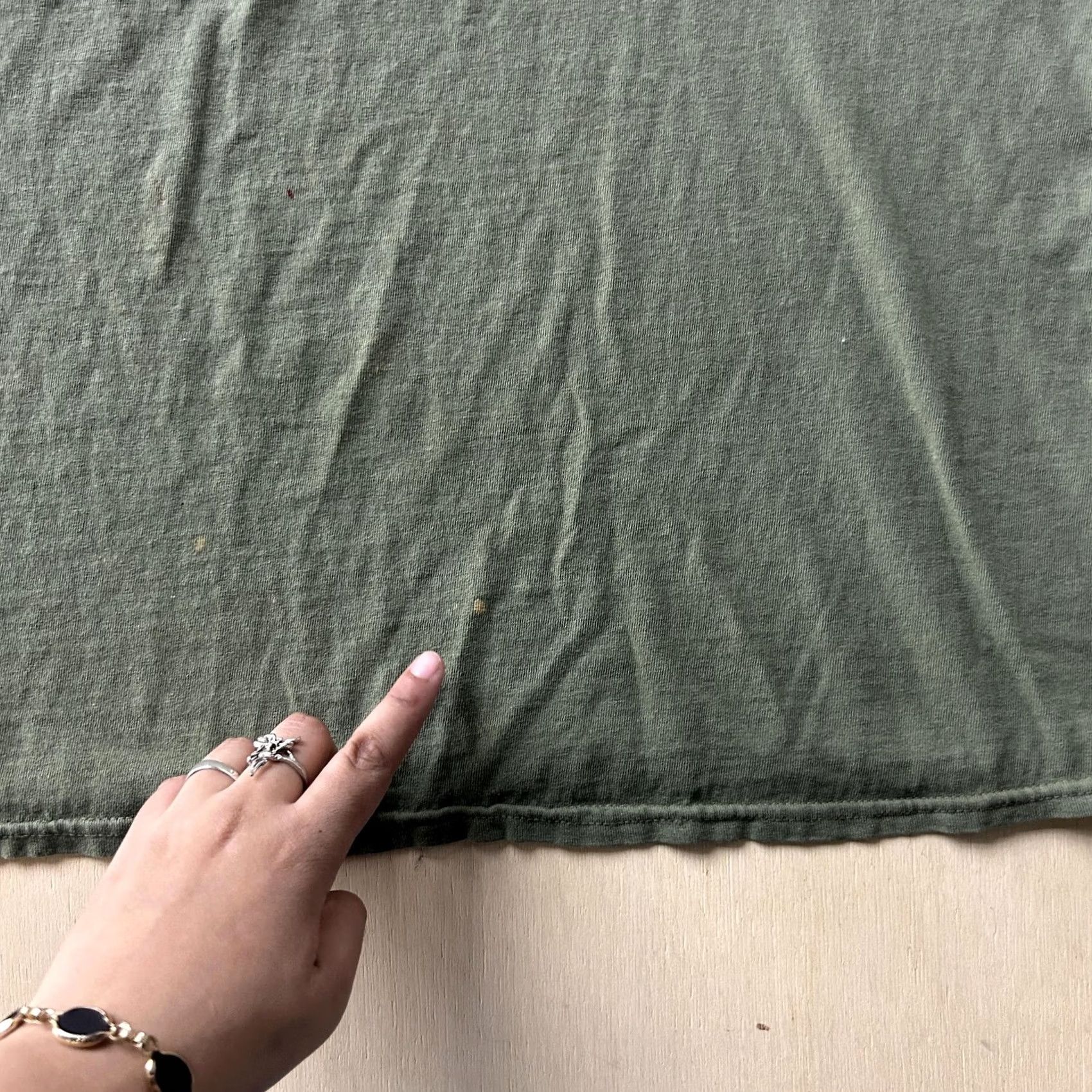 Hanes Freedom Shirt Mens XL Green USA Flag Military Tee T-Shirt Size US XL / EU 56 / 4 - 4 Thumbnail