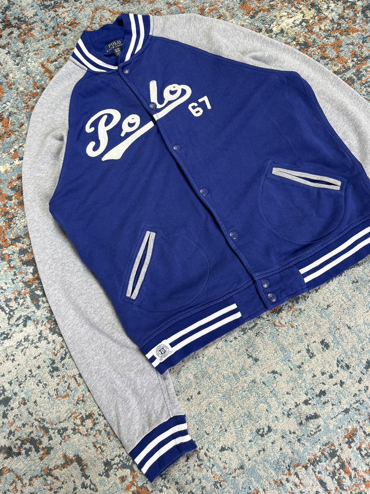 Polo Ralph Lauren × Vintage Vintage 00s Polo Ralph Lauren 67 baseball button sweatshirt Size US L / EU 52-54 / 3 - 2 Thumbnail