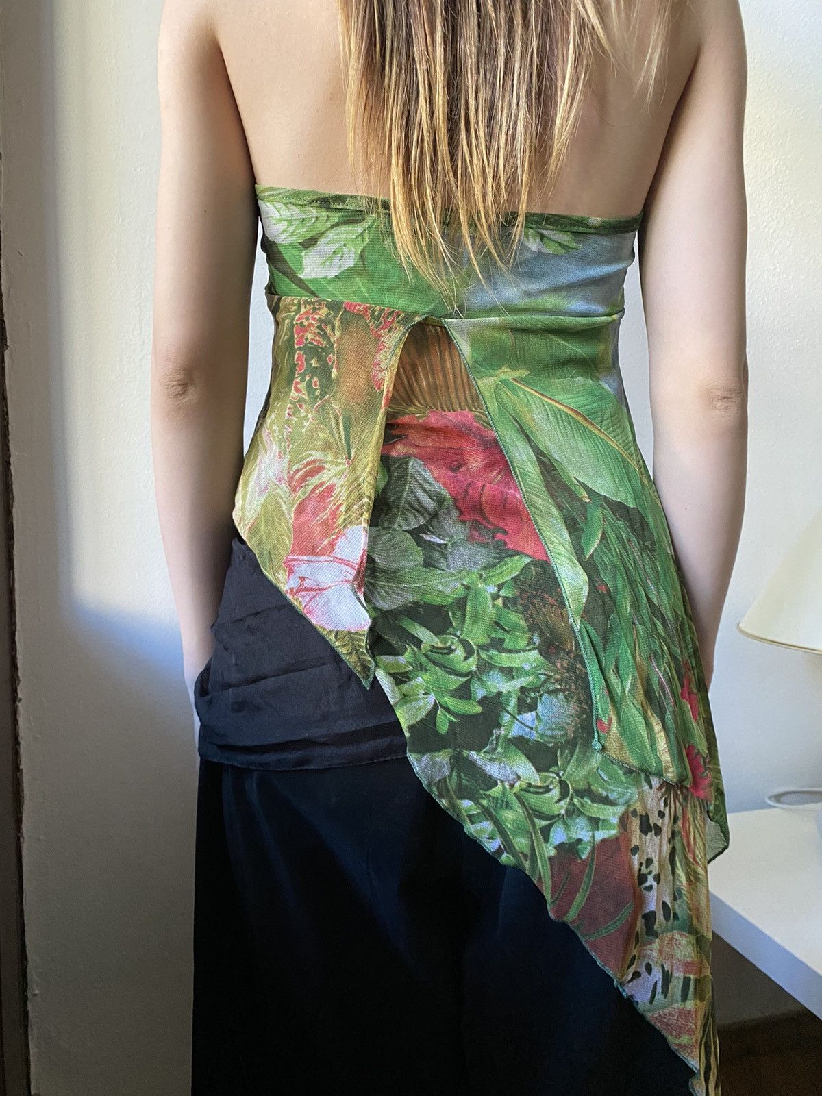Japanese Brand Asymmetric Vintage mesh flowers indie Tank Top Y2K Size S / US 4 / IT 40 - 5 Thumbnail