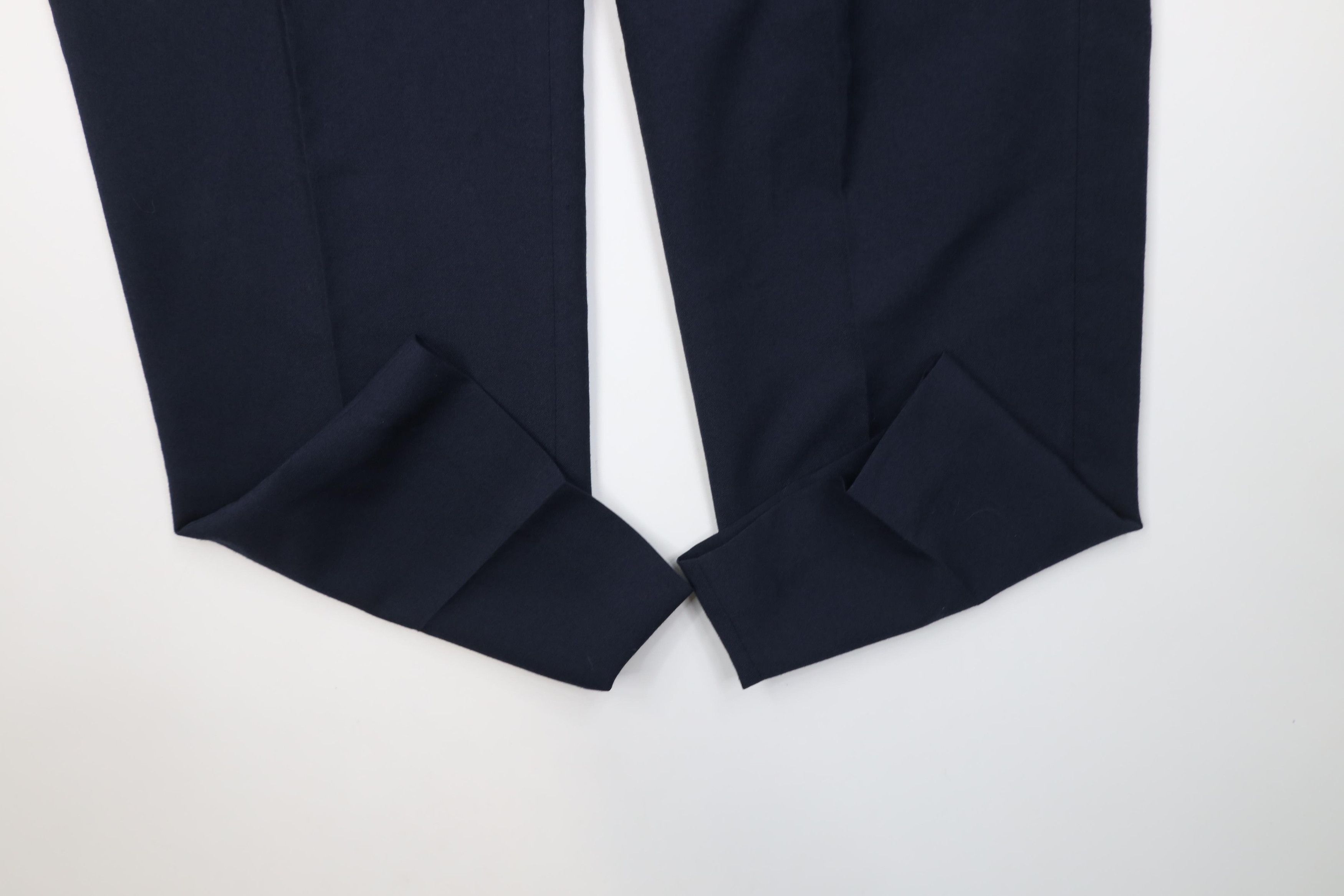 Vintage Vintage 90s Streetwear Knit Wide Leg Chino Pants Navy Blue Size US 36 / EU 52 - 5 Thumbnail