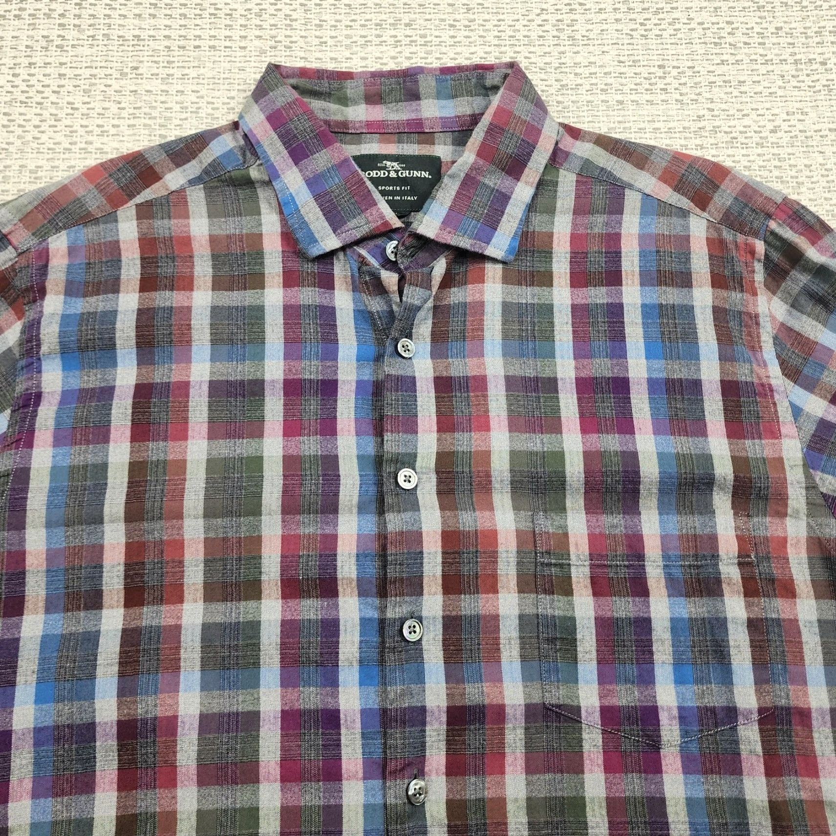 Rodd & Gunn Rodd & Gunn Shirt Mens Large Multicolor Plaid Button-Up Italy Cotton Size US L / EU 52-54 / 3 - 4 Thumbnail