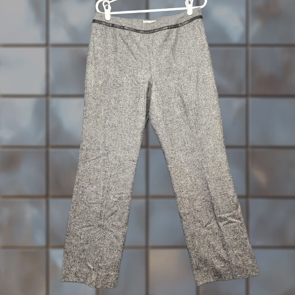 Pendleton Pendleton Pants Womens 12 Grey Wool Silk Leather Zip Lined Career USA Suit Pants Regular 28in Inseam Womens Size 34" / US 12 / IT 48 - 1 Thumbnail