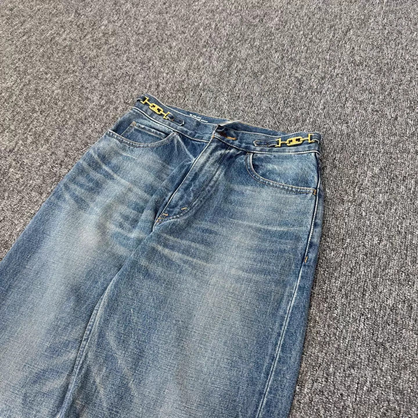 Celine Celine Triomphe Chain Washed Blue Jeans 28 99N Size 28" / US 6 / IT 42 - 3 Thumbnail