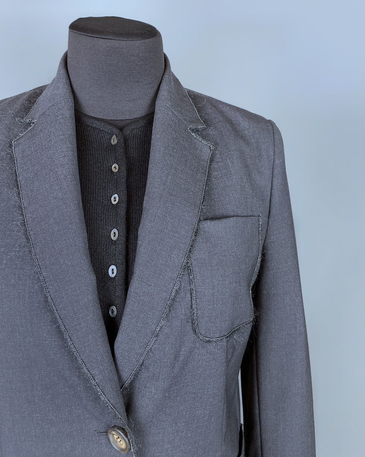Brunello Cucinelli Brunello Cucinelli Wool Applique Pocket Blazer Jacket 40 Size S / US 4 / IT 40 - 5 Thumbnail
