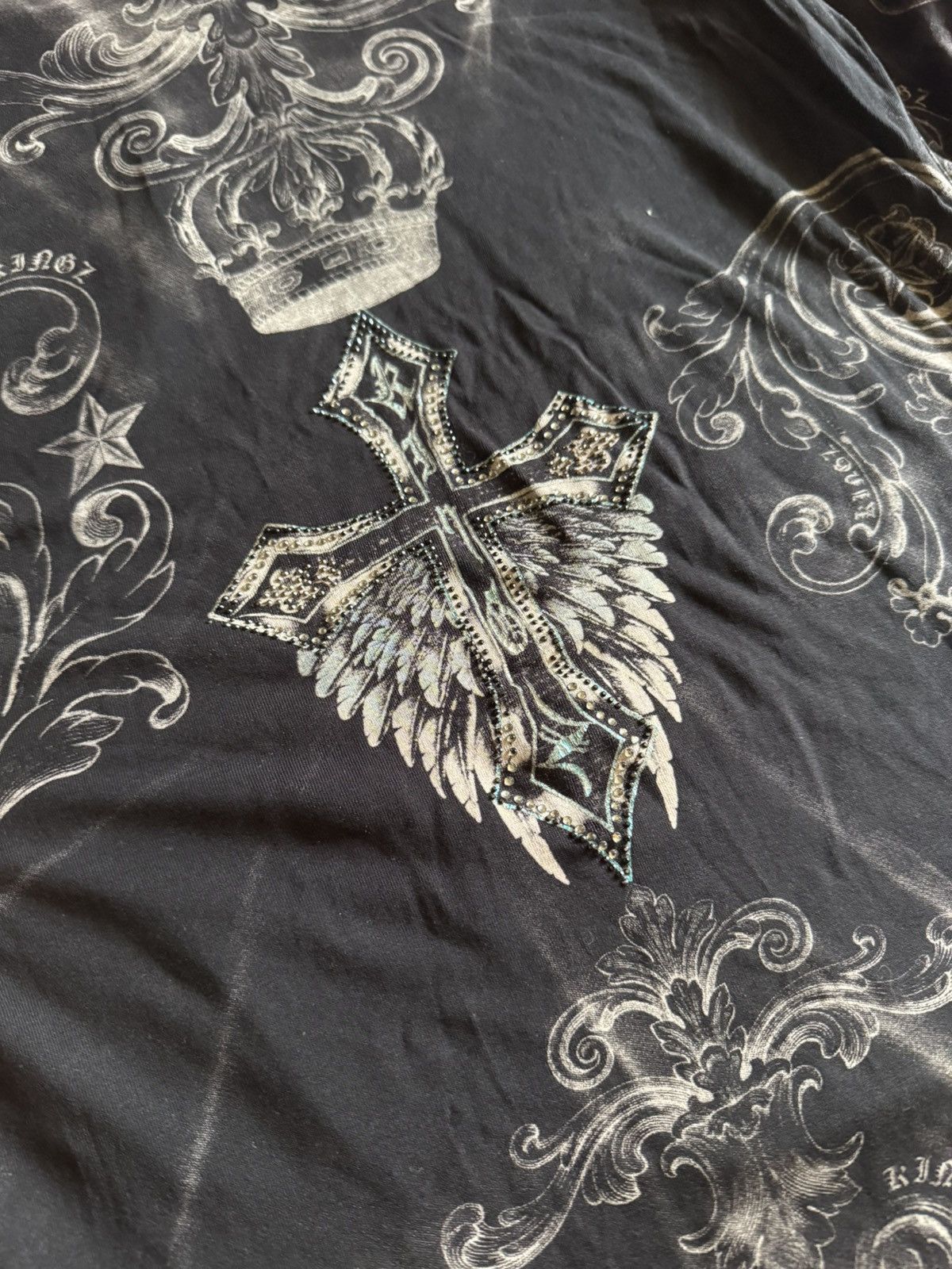 Vintage Vintage Affliction long sleeve with rhinestones y2k Japaness Size US S / EU 44-46 / 1 - 6 Thumbnail