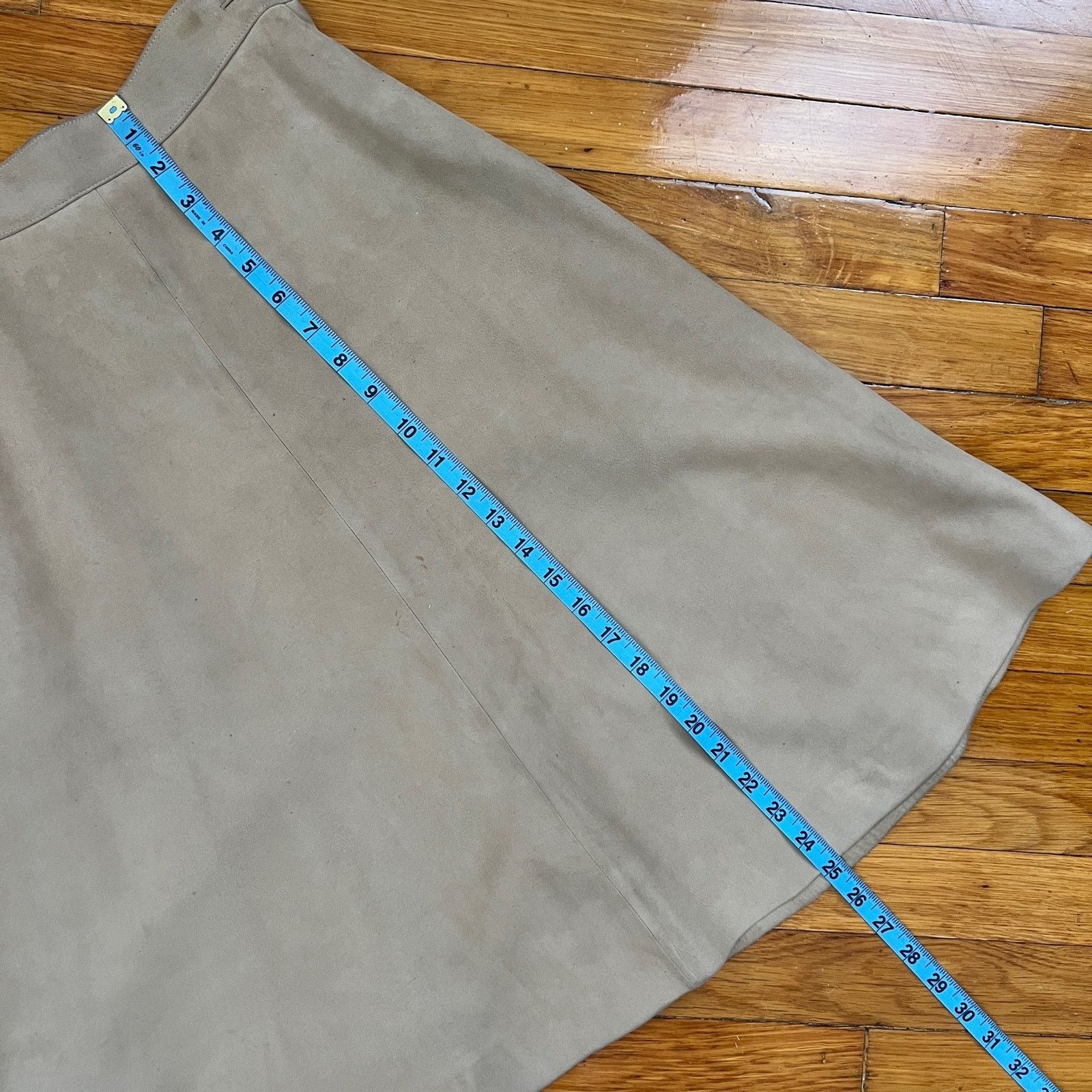 Loewe LOEWE Classic A Line Suede Tan Skirt Size 38 (XS / 0-2 US) Size 24" / US 00 / IT 34 - 13 Thumbnail