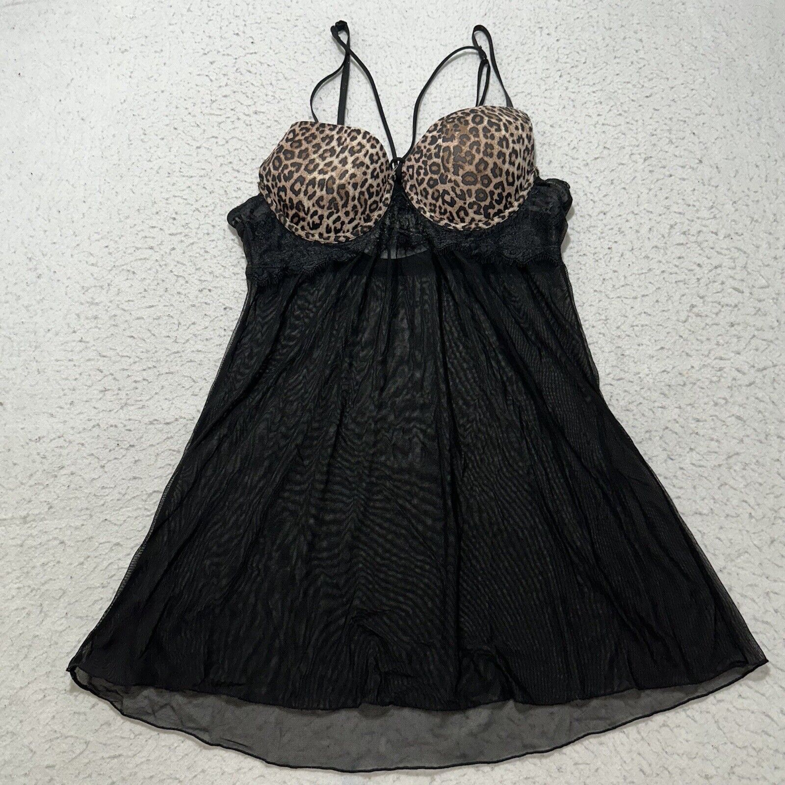 Other Tarea Rue21 Large Babydoll Lingerie One Piece Leopard Bra Size ONE SIZE - 1 Thumbnail