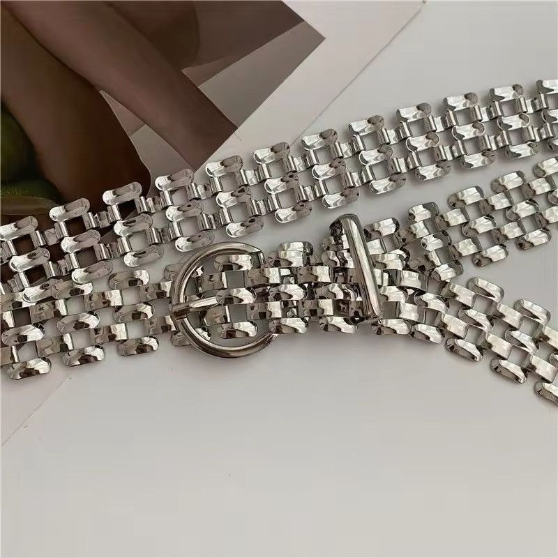 Japanese Brand × Vintage Elegant Silver Metal Chain Strap Pin Buckle Belt Size ONE SIZE - 3 Thumbnail