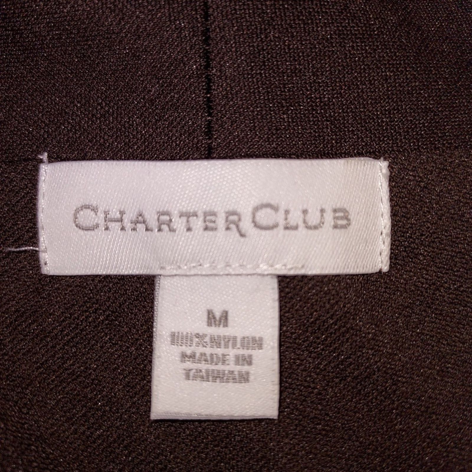 Other Charter Club Nylon Black White Tropical Blouse Shirt Top Size M / US 6-8 / IT 42-44 - 5 Thumbnail