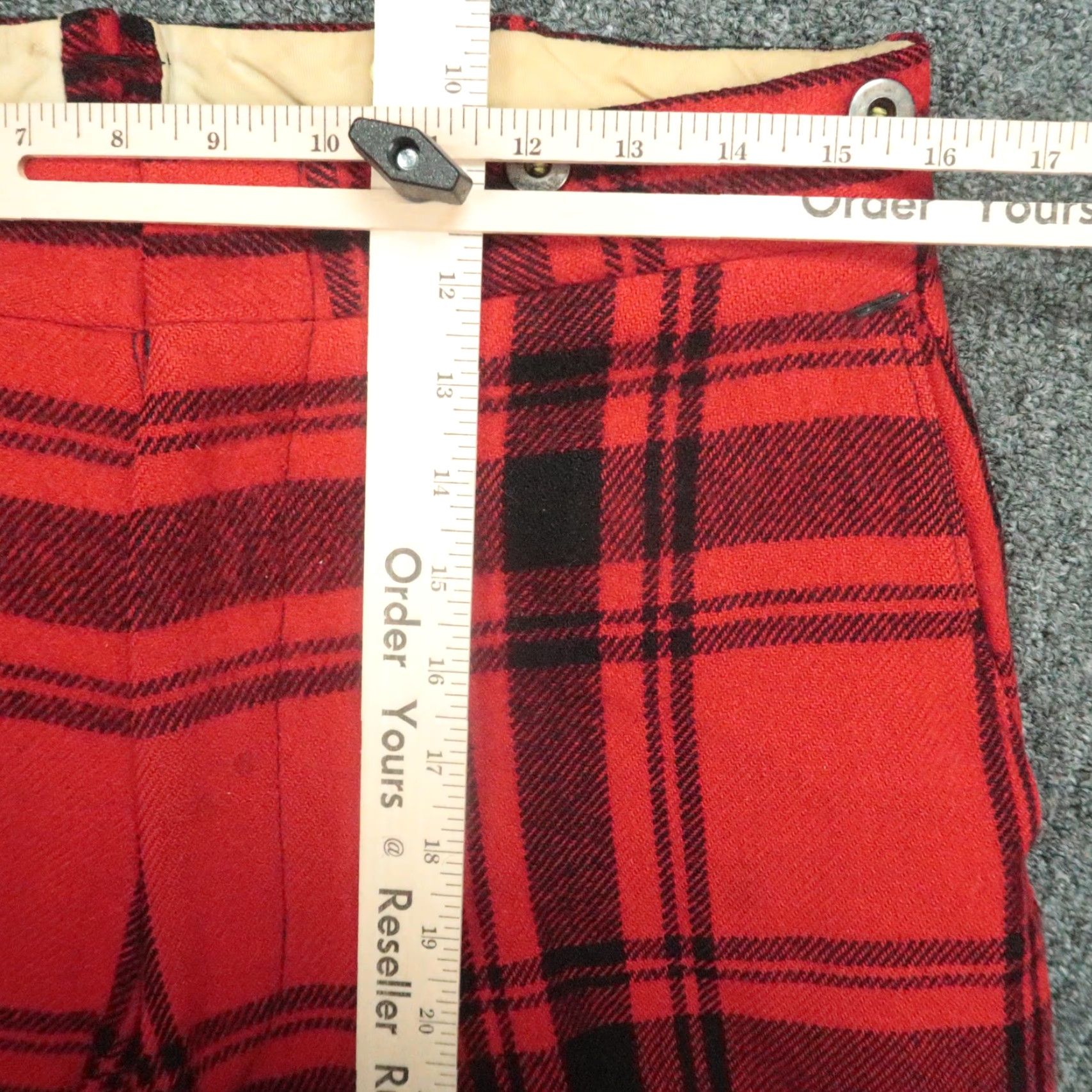 Vintage VINTAGE Woolrich Pants Mens 31x32 Red Buffalo Plaid Wool Outdoors USA Size US 31 - 6 Thumbnail