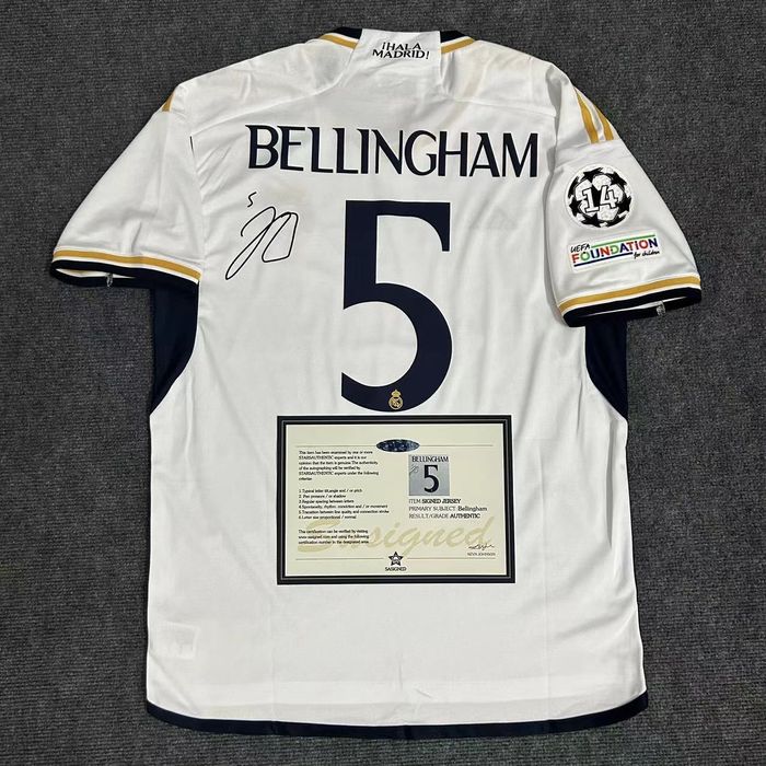 Vintage Jude Bellingham SIGNED Real Madrid Signature Jersey + COA | Grailed