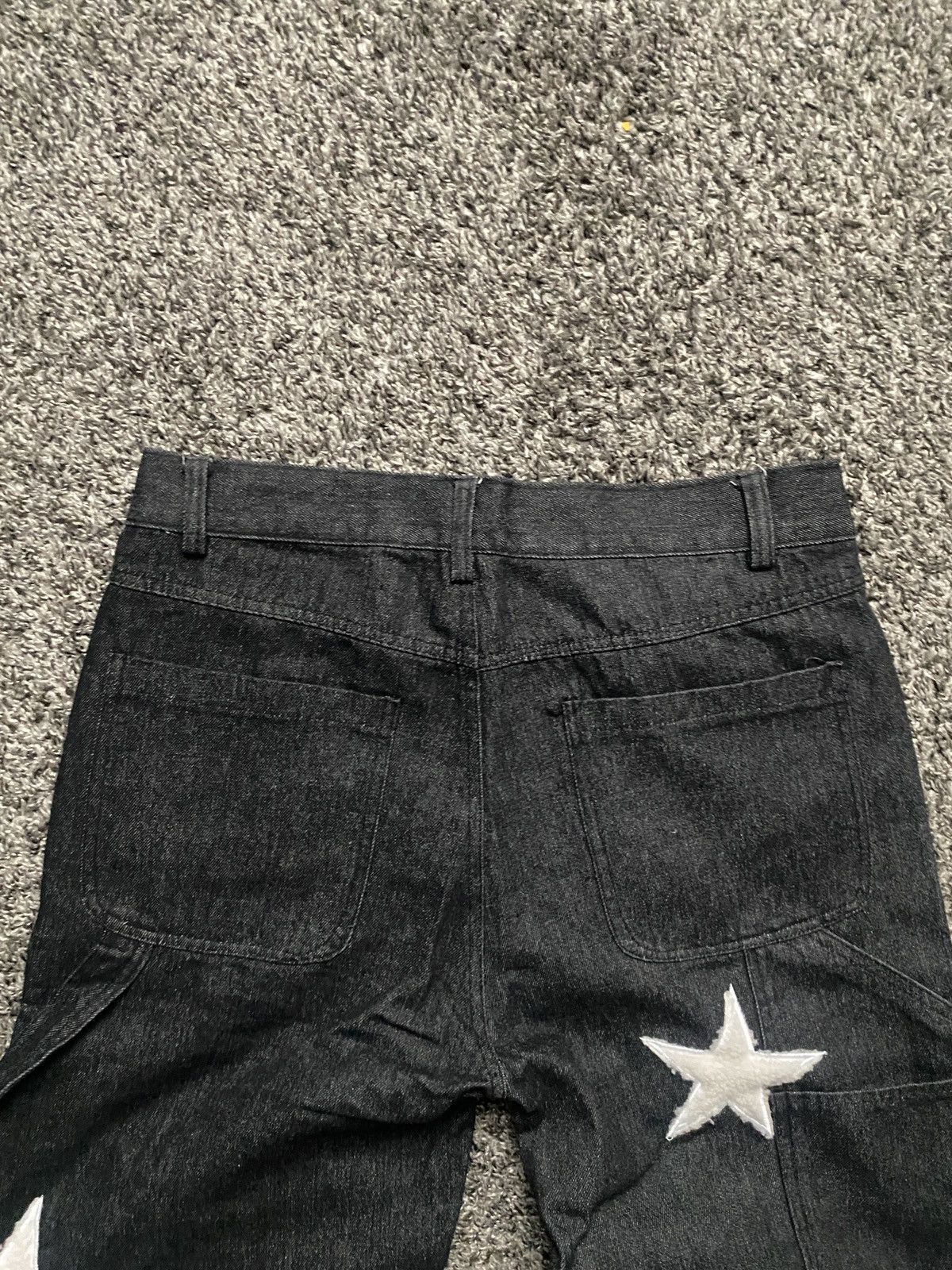 Other TWILLMKT Black Star Towel Patch Stacked Wide Leg Denim Size US 30 / EU 46 - 4 Thumbnail