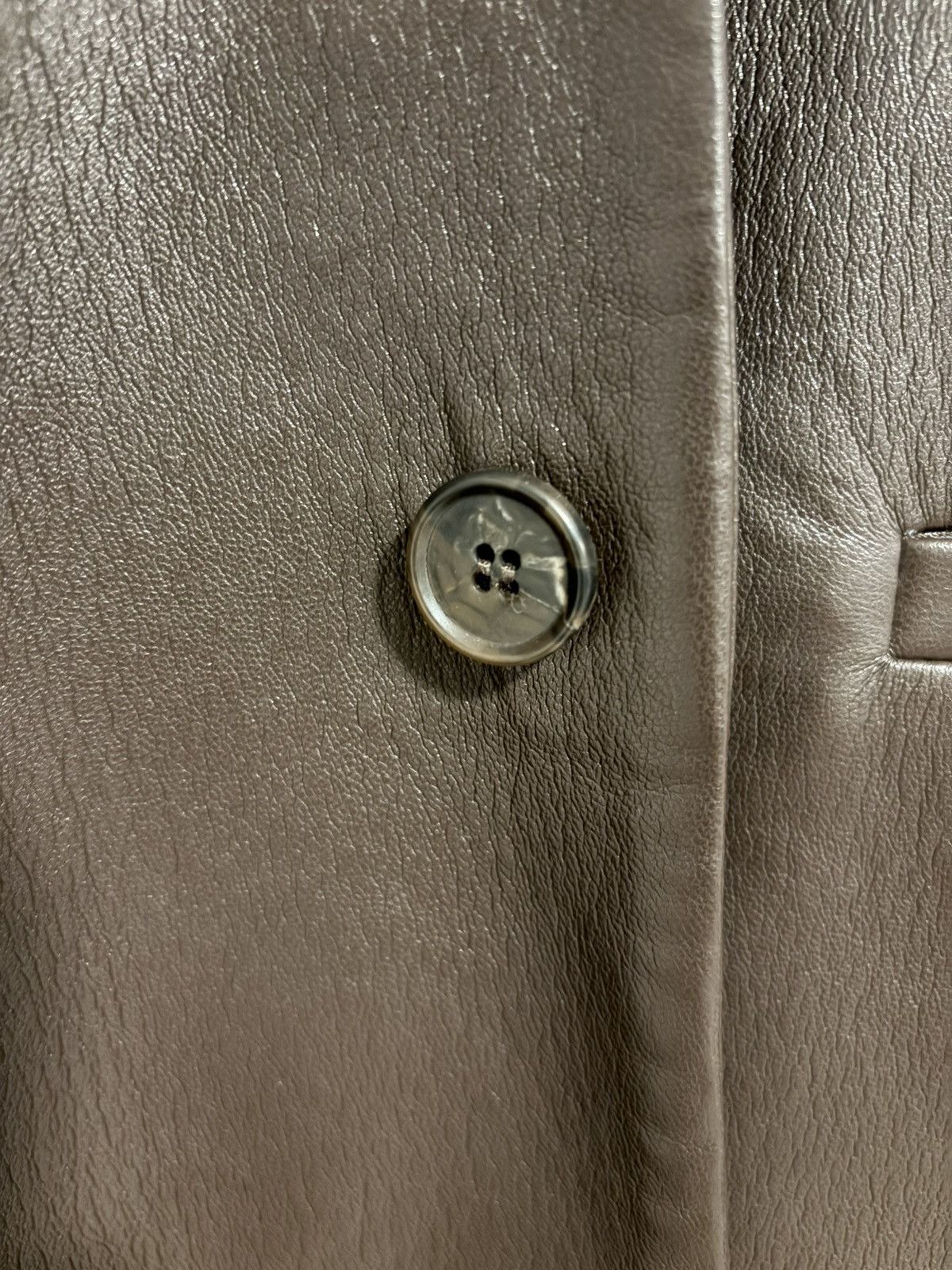 Nanushka SAMPLE Nanushka Danick Regenerated Leather Jacket in Coffee Size US M / EU 48-50 / 2 - 7 Thumbnail