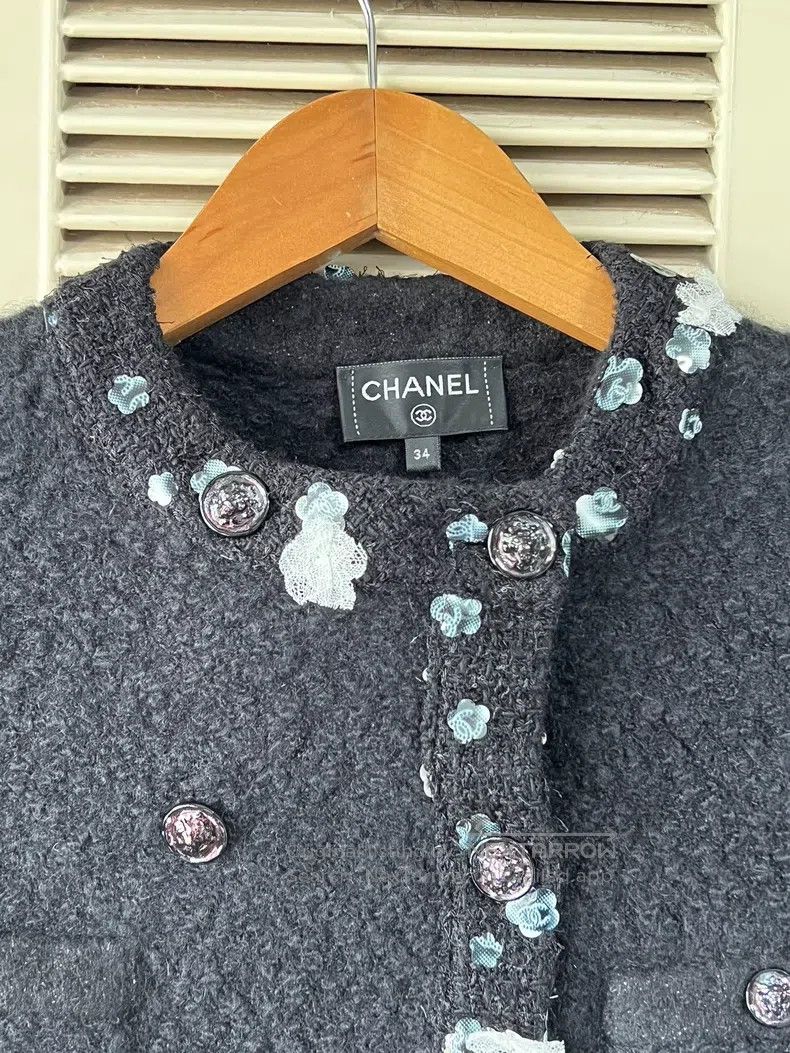 Chanel Chanel Black cashmere jacket Size XXS / US 00 / IT 34 - 3 Thumbnail