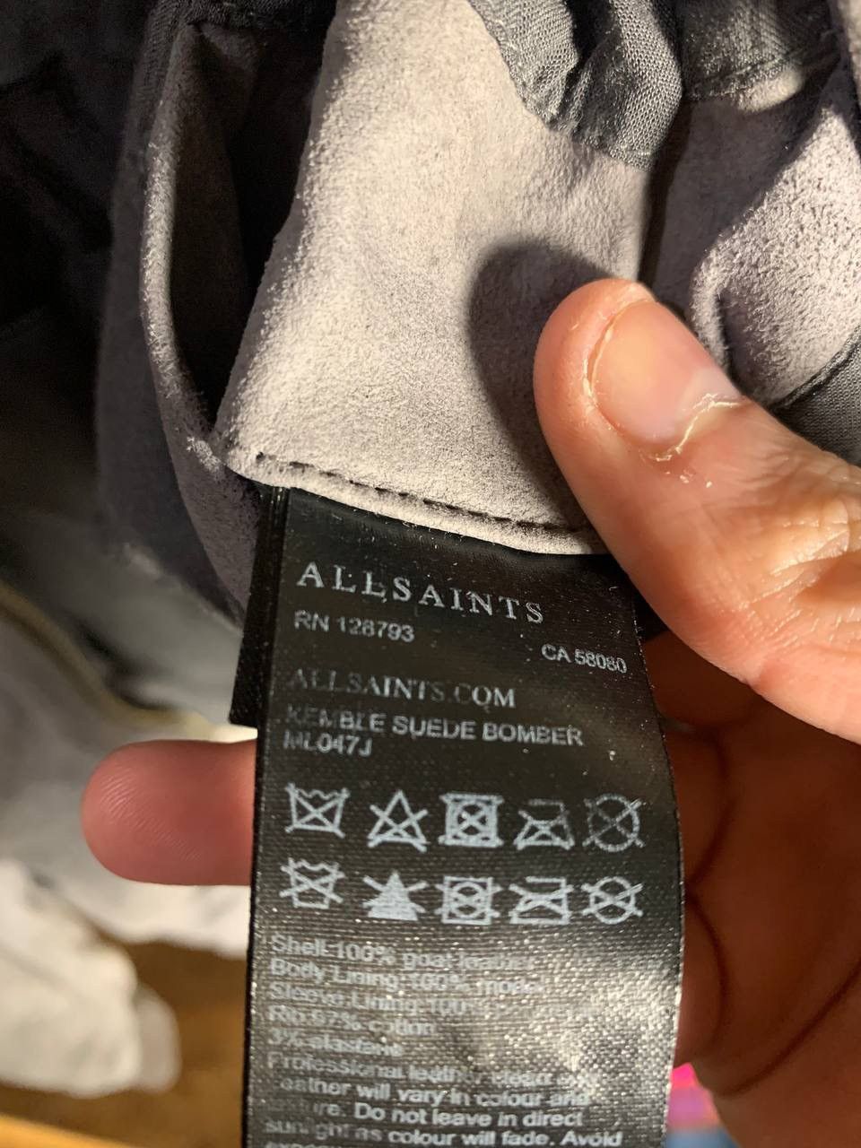 Allsaints × Vintage ALLSAINTS KEMBLE SUEDE LEATHER BOMBER MAN JACKET Y2K LUXURY Size US S / EU 44-46 / 1 - 9 Thumbnail