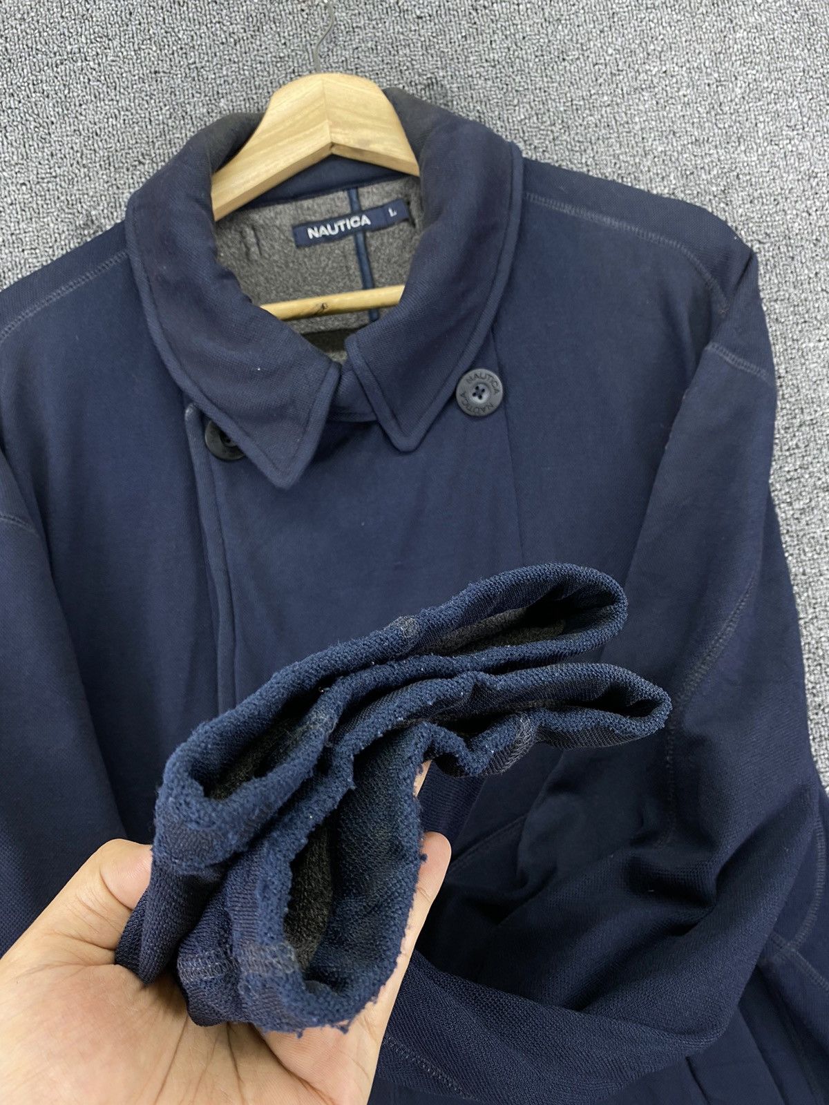 Nautica Vintage Nautica Blue Navy Double Breasted Pea Coat Jacket Size US L / EU 52-54 / 3 - 11 Thumbnail