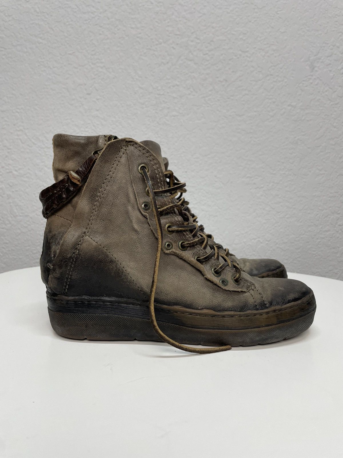 A.S.98 Vintage AS98 Buckle Biker Boots Rick Owens Style Airstep Size US 8 / IT 38 - 2 Thumbnail