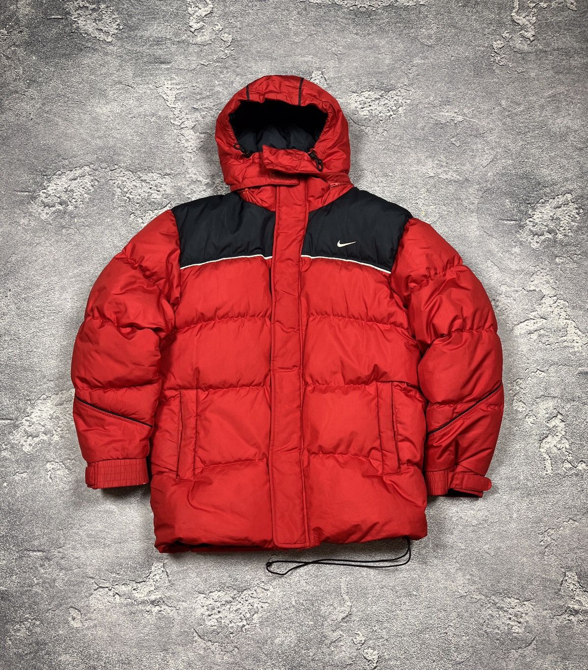 Nike × Vintage 00s Vintage Nike Mini Swoosh Y2K Duck Down Puffer Jacket Size US M / EU 48-50 / 2 - 1 Thumbnail