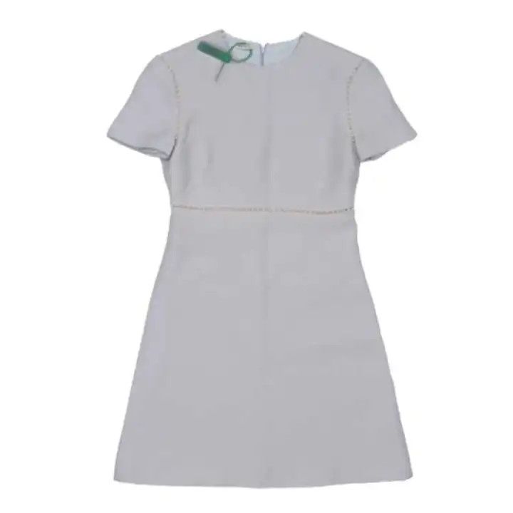 Miu Miu Simple Pearl Embellished Short Sleeve Dress 0079