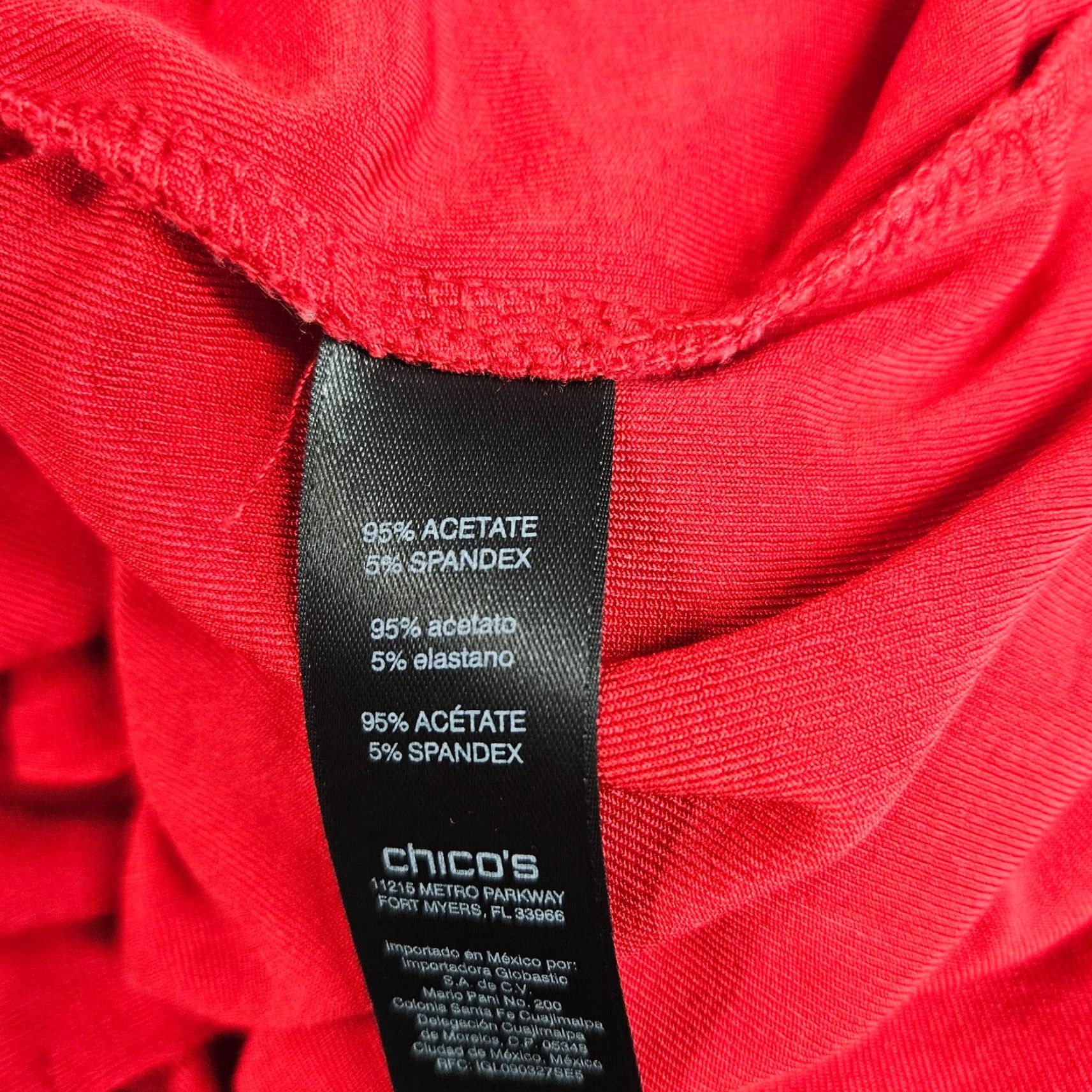 Vintage Chico's Travelers Blouse Women's Top M Red Travel Split Sleeve Shirt Size M / US 6-8 / IT 42-44 - 5 Thumbnail