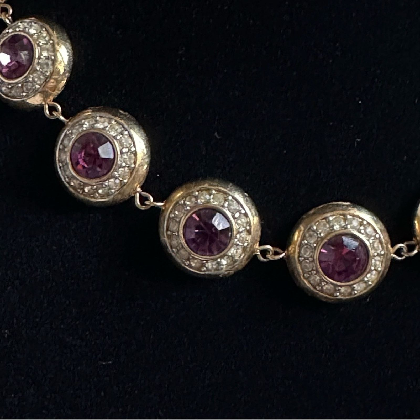 Other Vintage 80’s Rhinestone & Purple Sapphire Bridal Set Size ONE SIZE - 5 Thumbnail