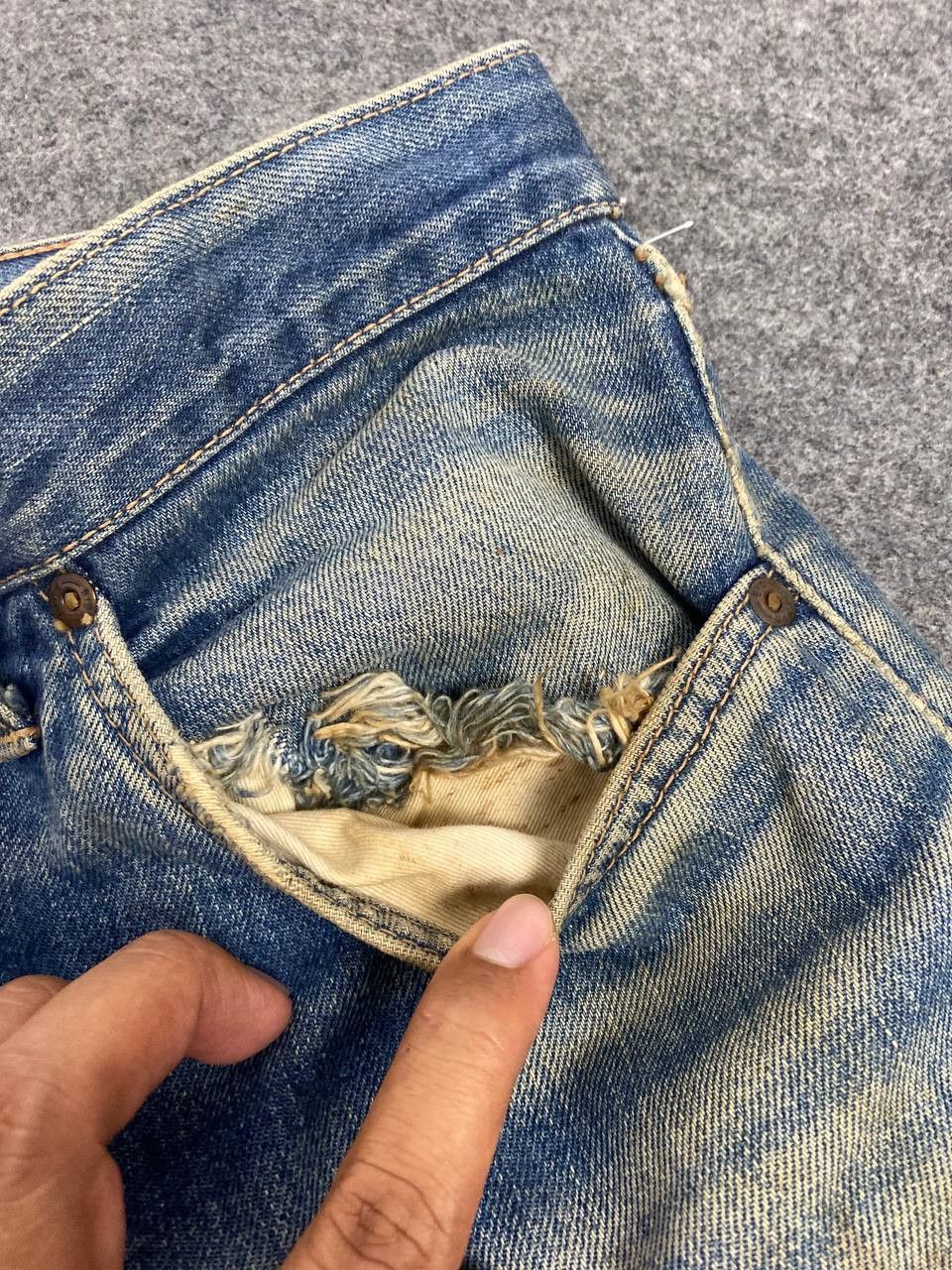Big John vintage big john distressed denim nice design Size US 32 / EU 48 - 13 Thumbnail