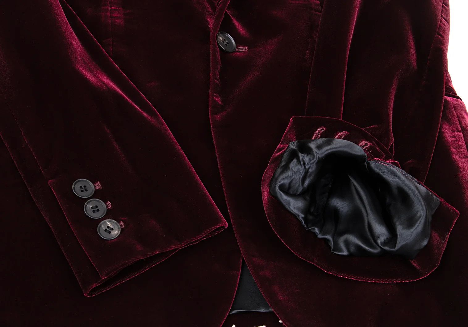 Jean Paul Gaultier Velvet Shawl Collar Jacket in Burdy Size 48 Size US M / EU 48-50 / 2 - 7 Thumbnail