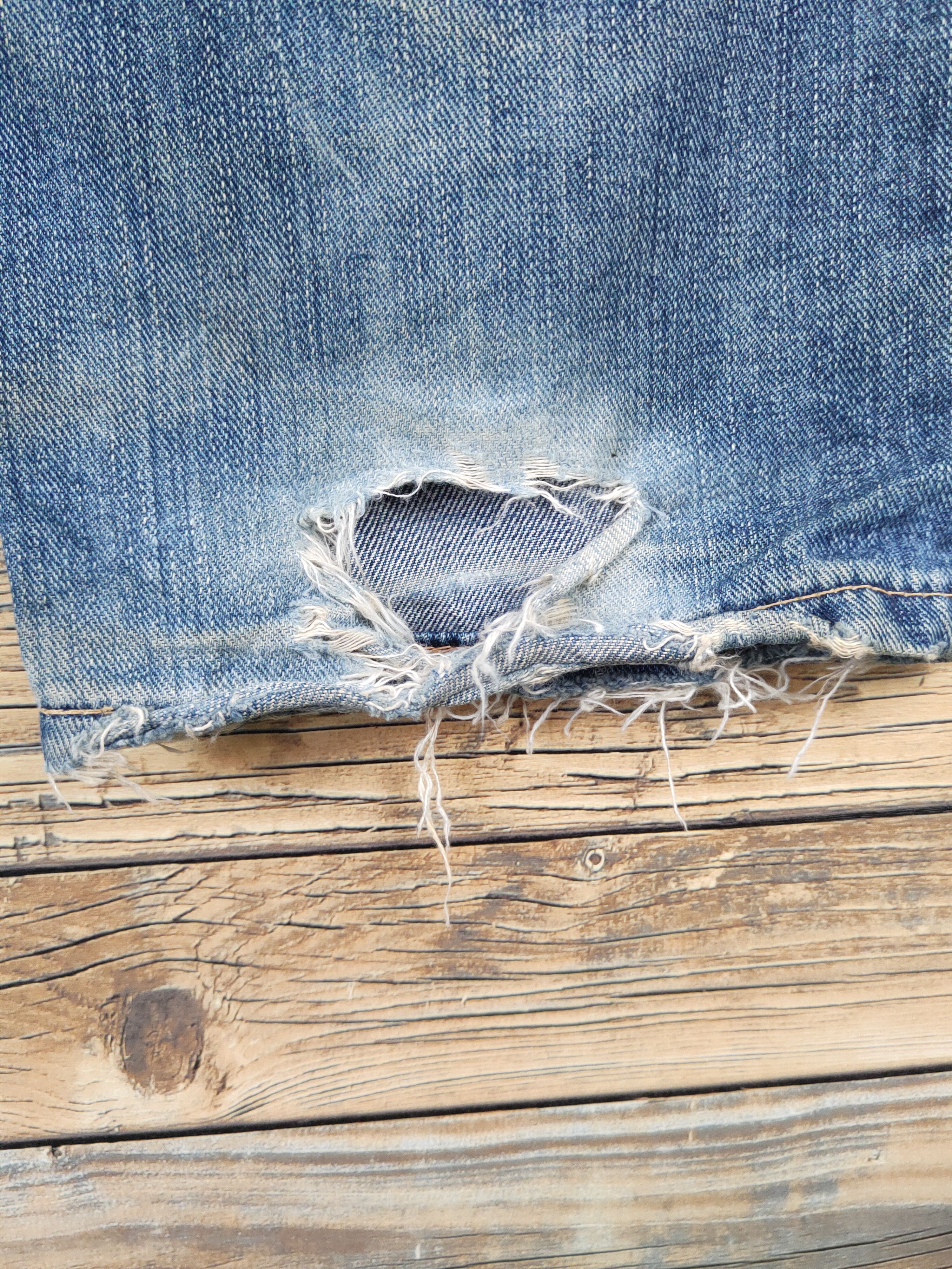 Edwin Edwin Blue Distressed Ripped denim Jeans #W1395 Size US 31 - 15 Thumbnail