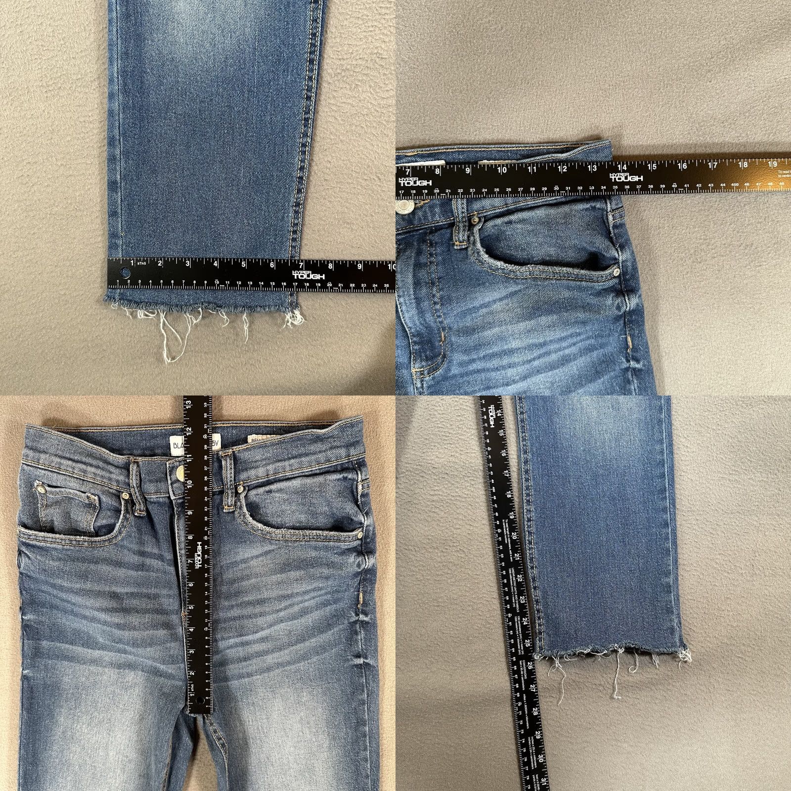 Vintage Black Daisy Jeans Women 5/27 Blue High Rise Straight Crop Denim EUC Jeans Size 27" / US 4 / IT 40 - 8 Thumbnail