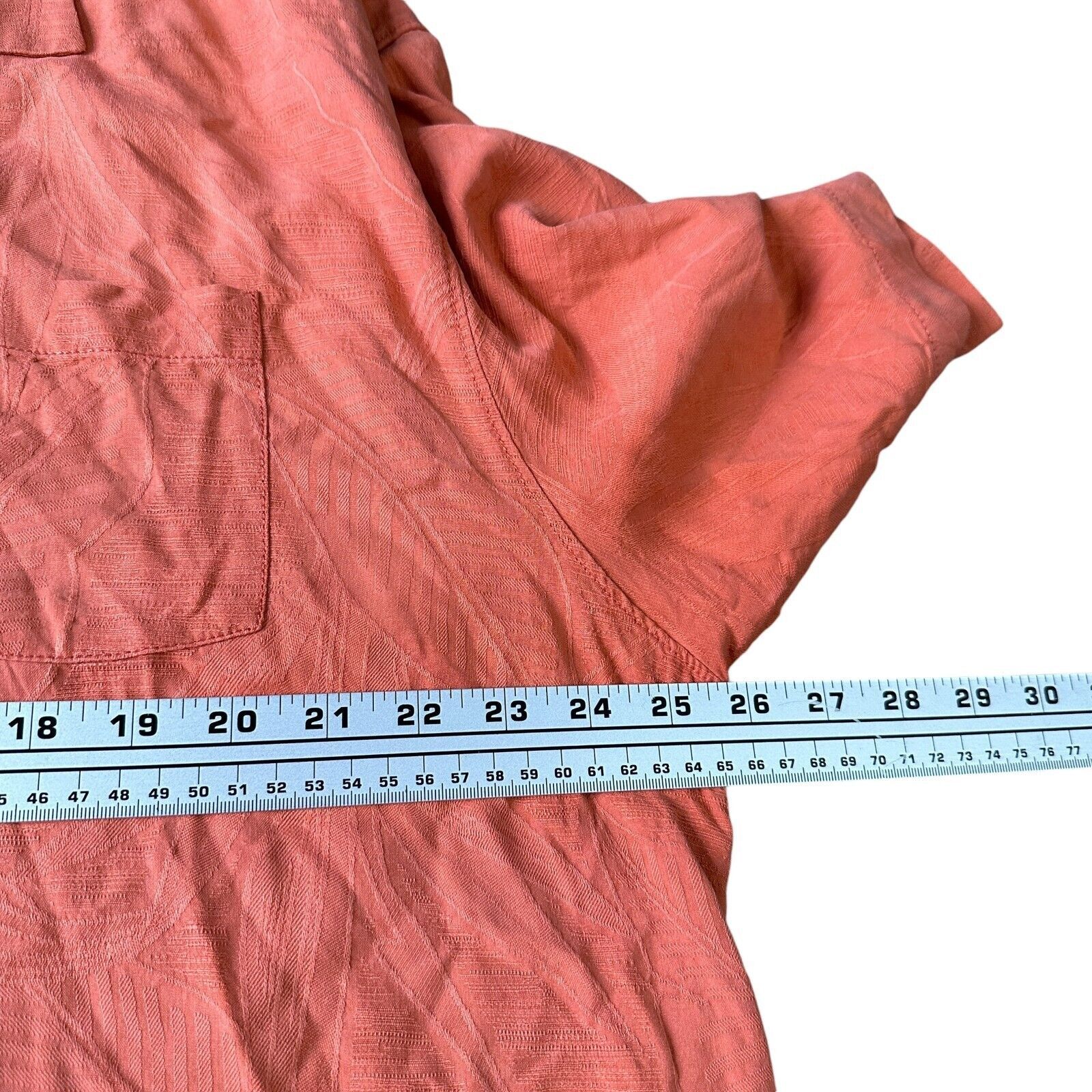 Tommy Bahama Tommy Bahama Shirt Men's XL Coral 100% Silk Short Sleeve Size US XL / EU 56 / 4 - 8 Thumbnail
