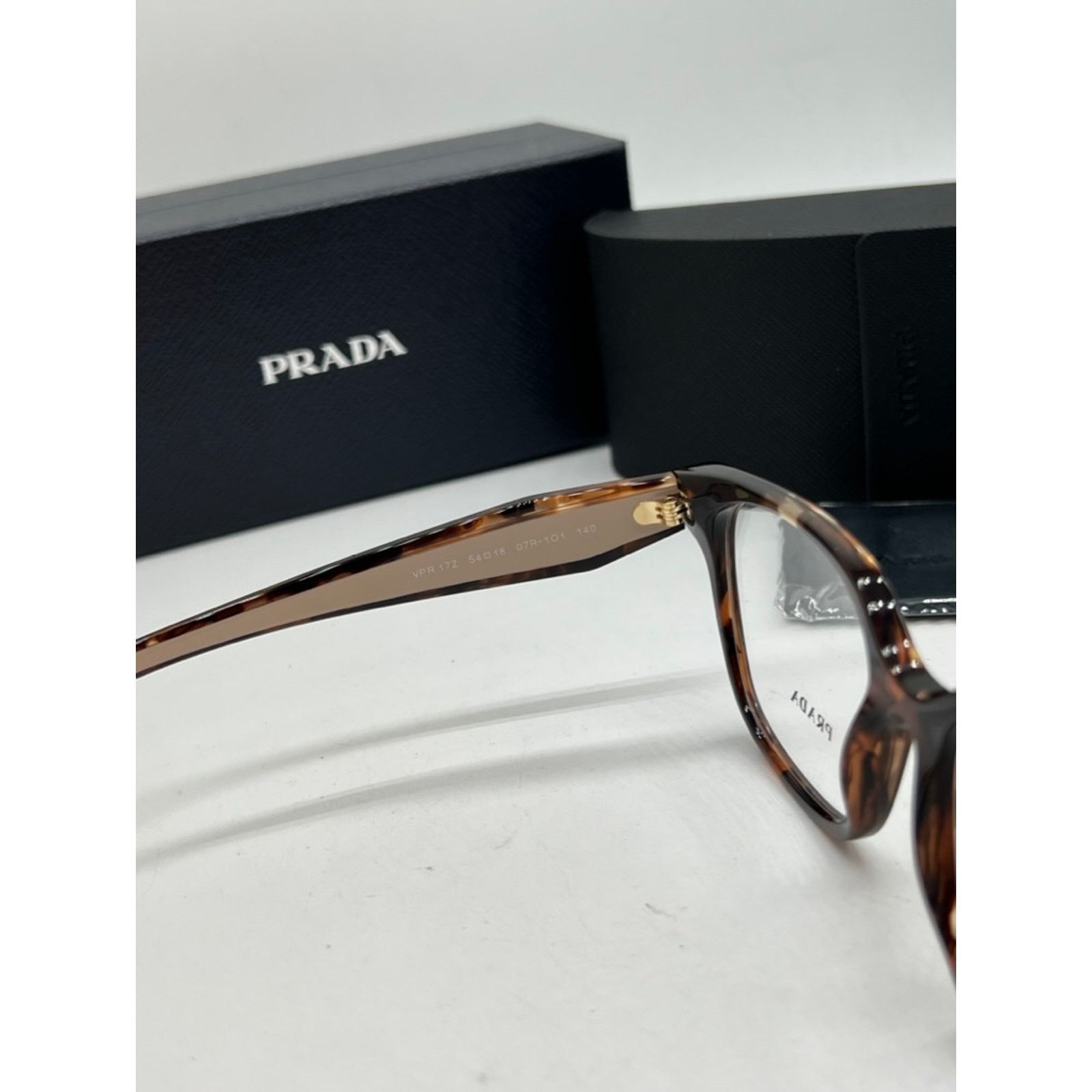 Raf Simons NEW Prada PR17ZV Eyeglasses Frames in Brown Powder Size ONE SIZE - 7 Thumbnail