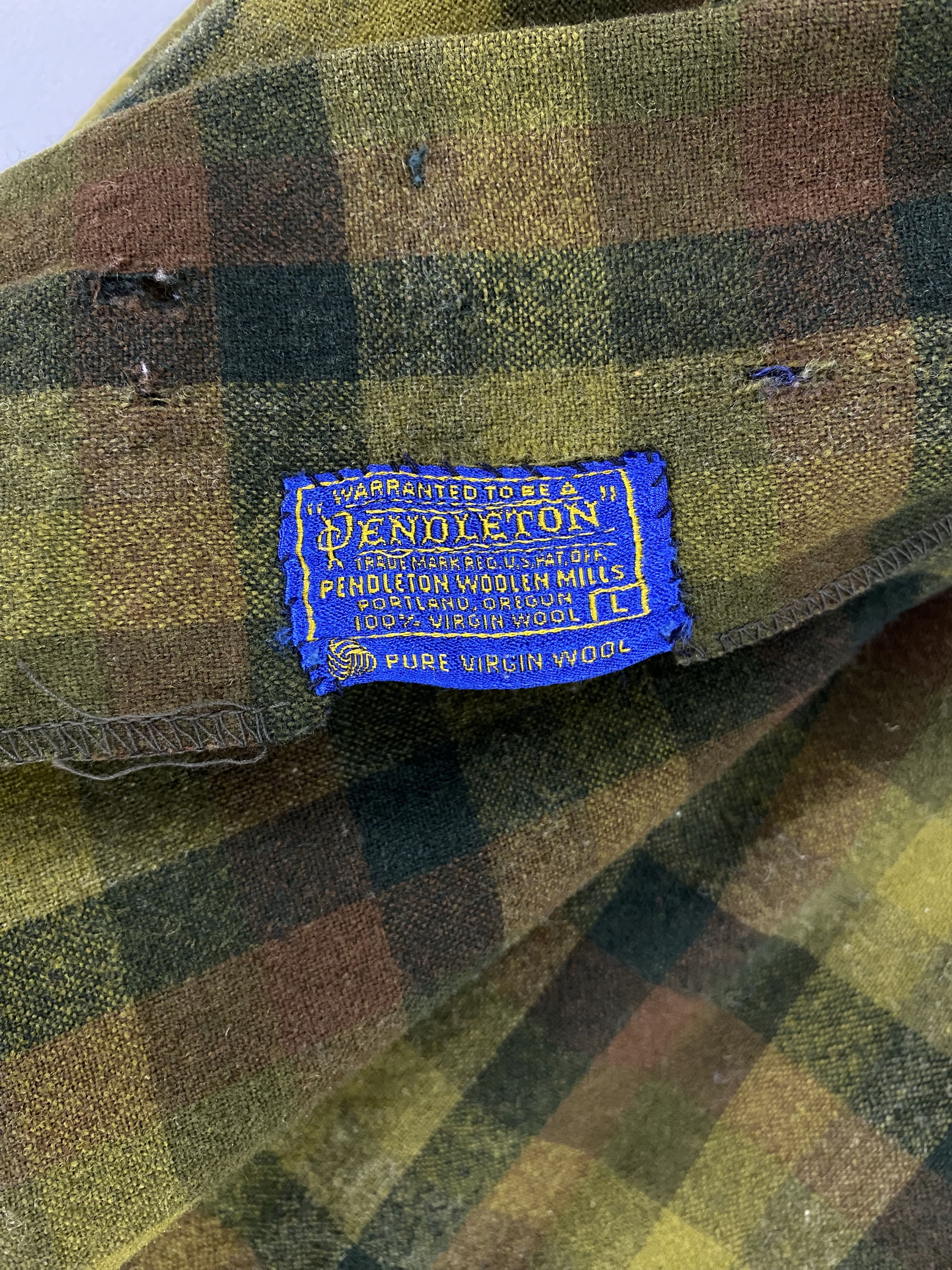 Pendleton 60s Pendleton shadow plaid double flap pocket wool shirt Size US L / EU 52-54 / 3 - 8 Thumbnail