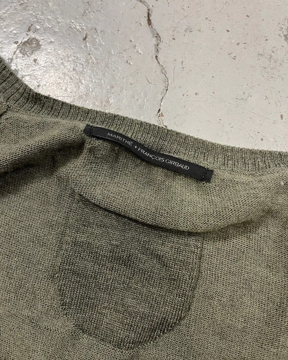 Marithe + Francois Girbaud 2000s Marithé + François Girbaud Olive Green Cardigan Size M / US 6-8 / IT 42-44 - 9 Thumbnail