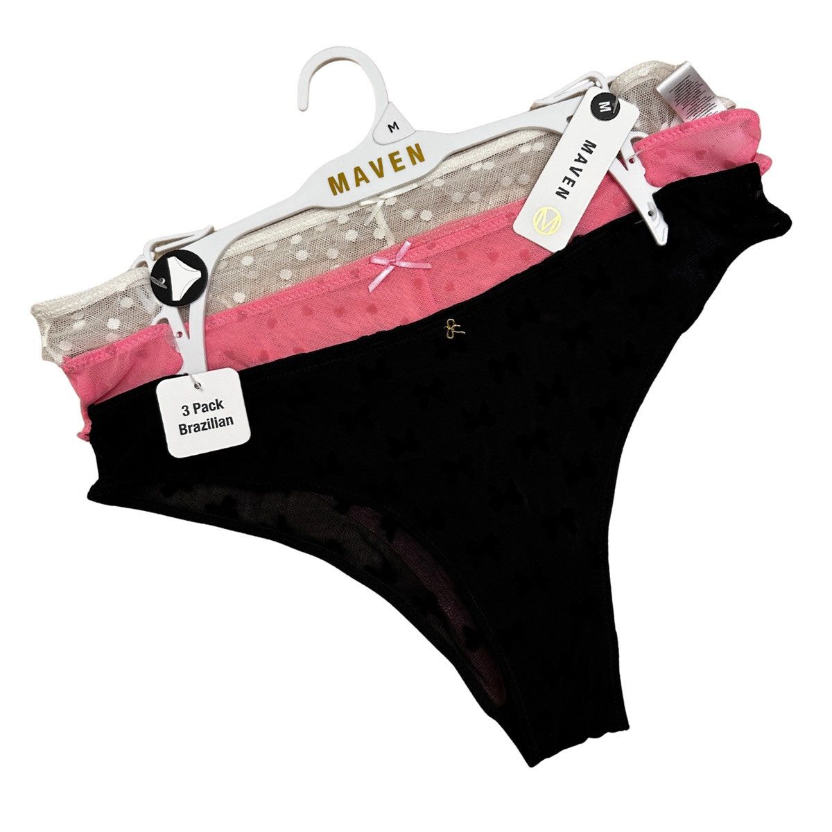 Other Maven Women’s Brazilian Knickers - 3 Pack Size 28" / US 6 / IT 42 - 1 Thumbnail