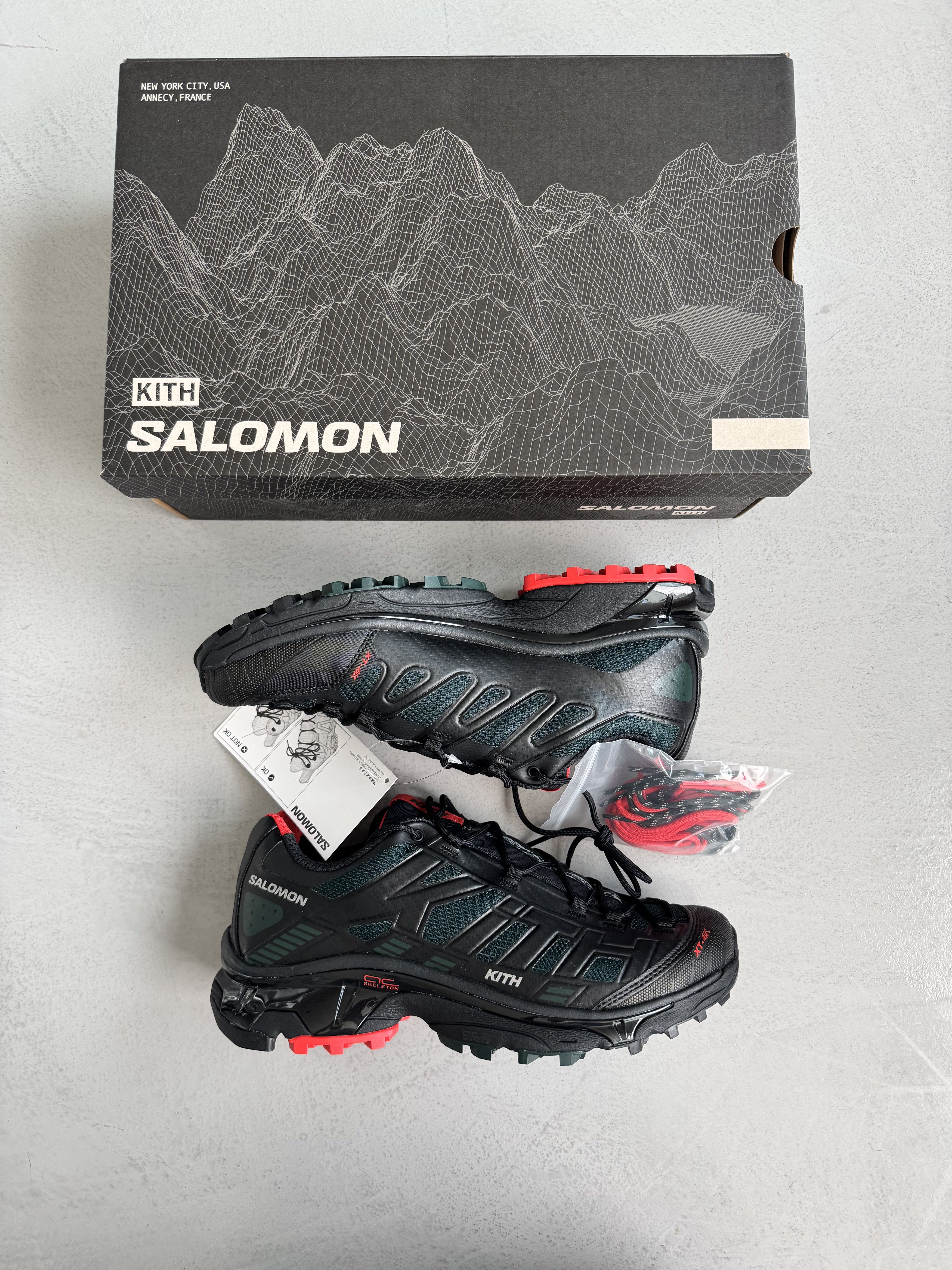 Kith × Salomon Kith for Salomon XT-4K Men's Size 9 Black