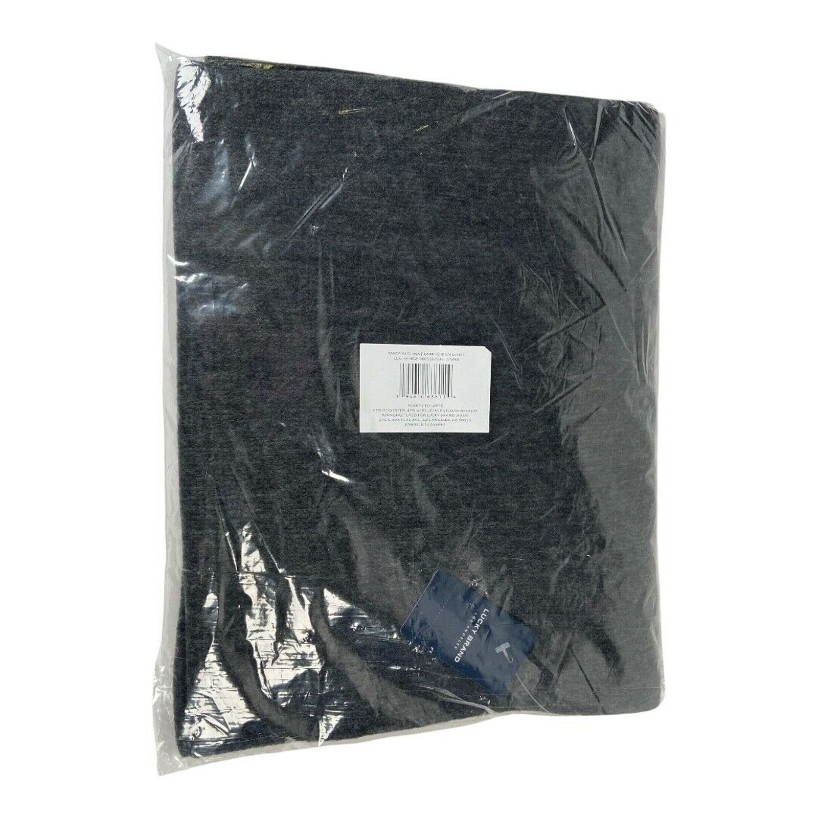 Lucky Brand Lucky Brand Solid Brushed Scarf with Fringe Charcoal Gray Size ONE SIZE - 2 Thumbnail