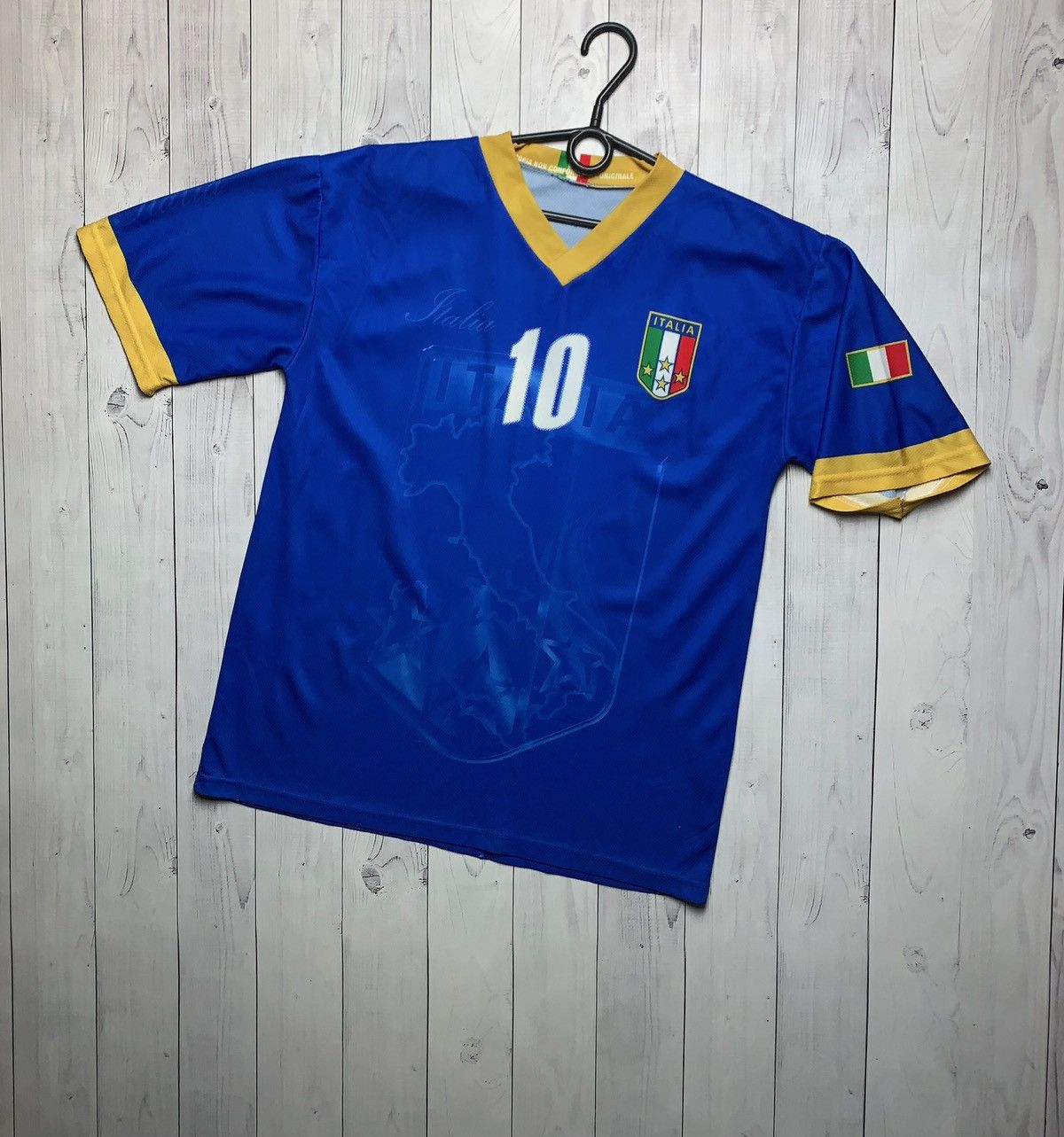 Vintage Vintage very rare italia tee de Rossi size XL blue Size US XL / EU 56 / 4 - 2 Thumbnail
