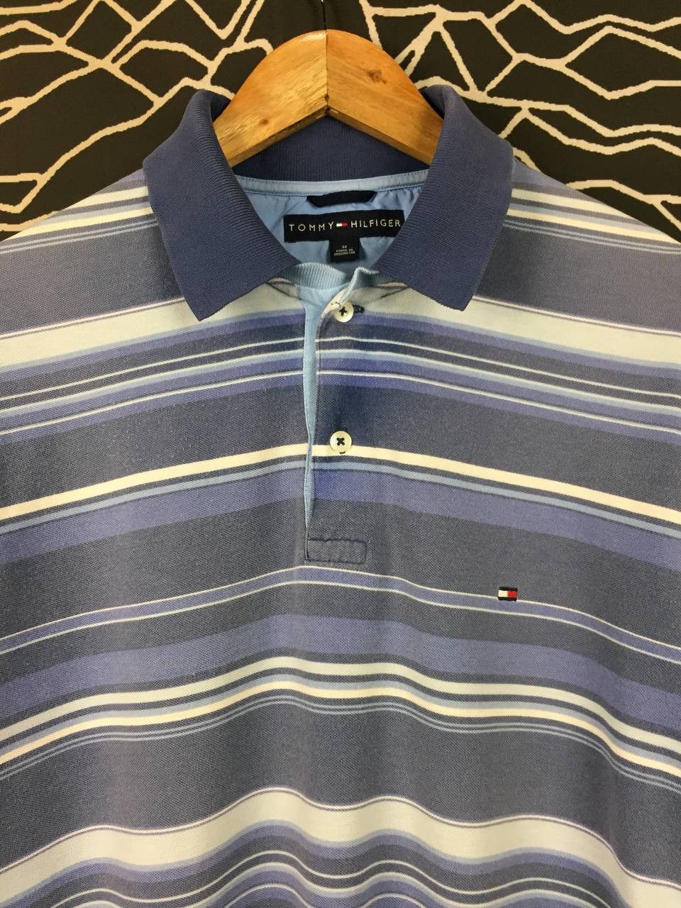 Tommy Hilfiger Tommy Hilfiger Nautical Blue Multi-Stripe Polo Shirt Size M Size US M / EU 48-50 / 2 - 3 Thumbnail