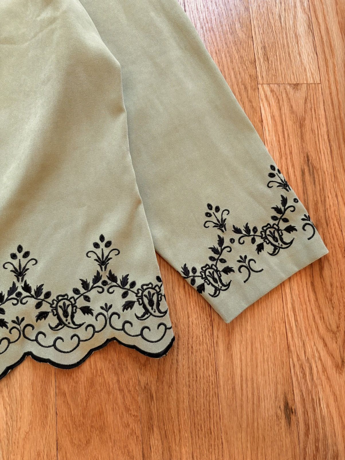 Other Studio I Vintage 90s Sage Green Paisley Floral Jacket L Size US L / EU 52-54 / 3 - 4 Thumbnail
