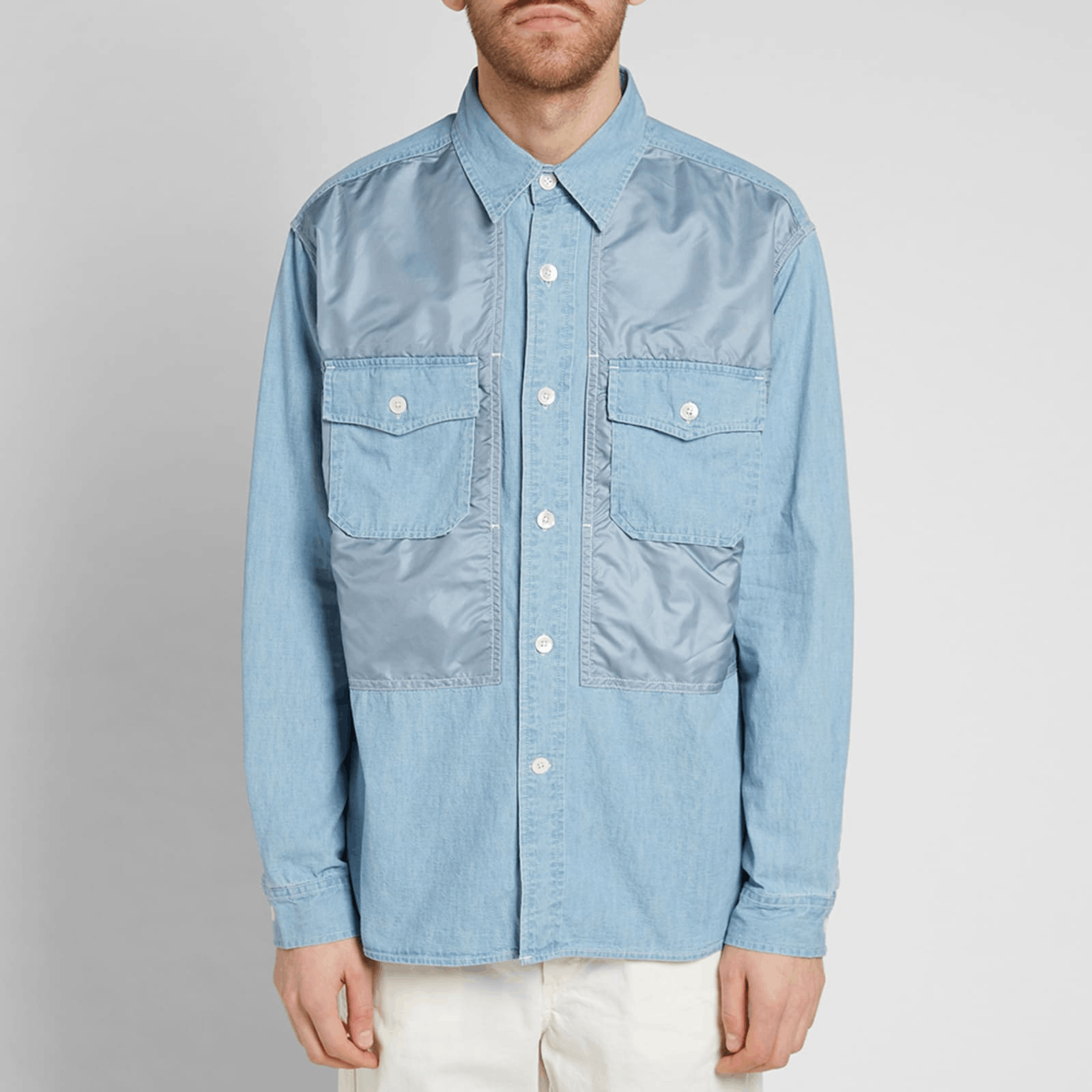 Nanamica Indigo Bleach CPO Shirt Size US S / EU 44-46 / 1 - 2 Thumbnail
