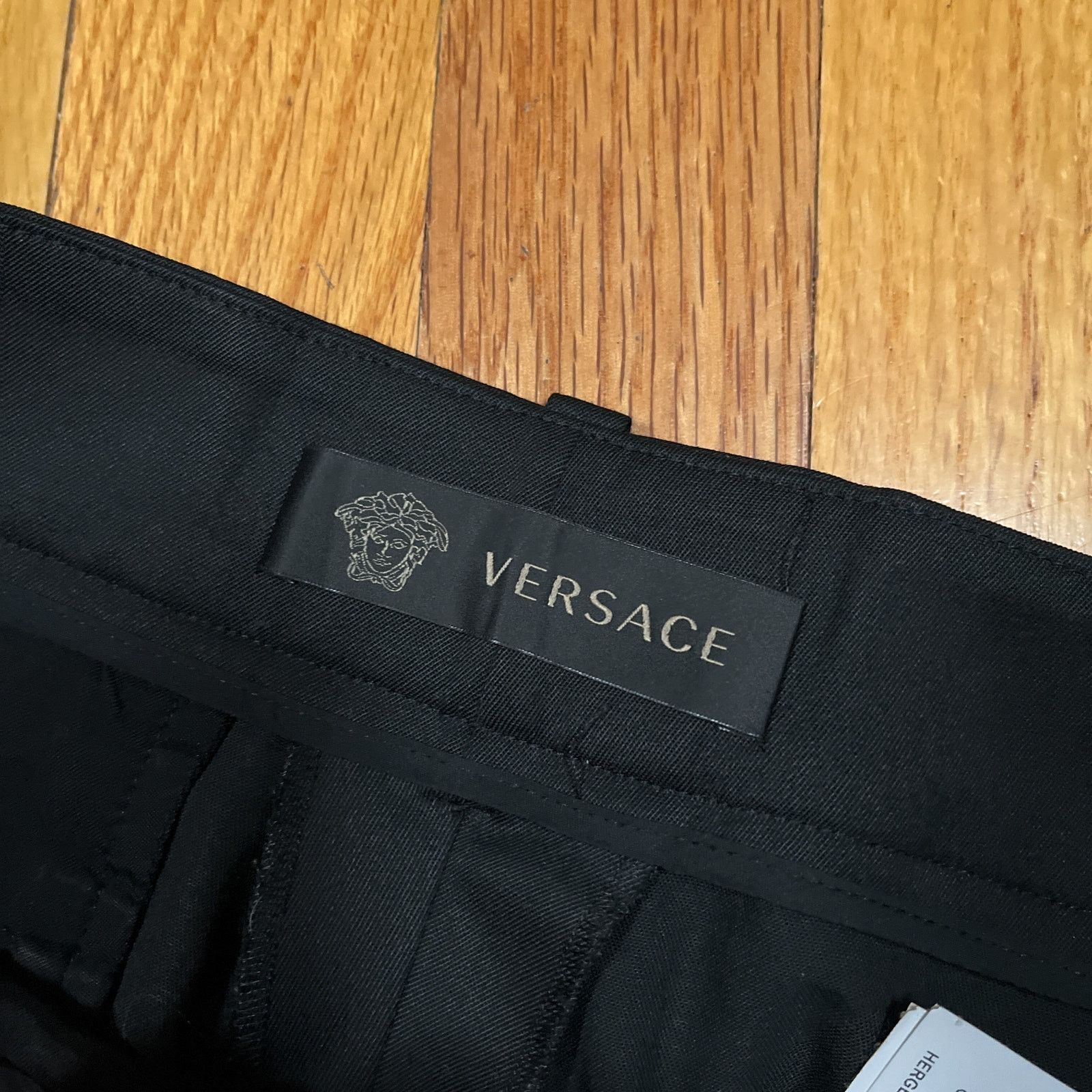 Versace Versace Uniform Black Pants Leg Slit Wool Blend Italy Size US 32 / EU 48 - 8 Thumbnail