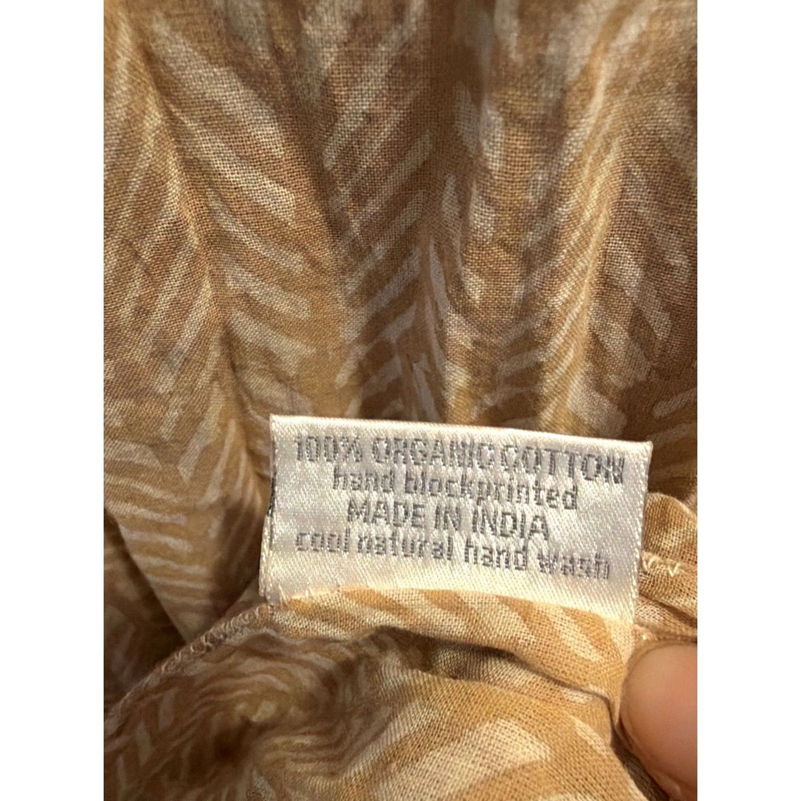 Halo Halo And Swan 100% Organic Yellow Cotton Hand Block Printed Shawl/Wrap Rectangle Scarf Womens 80” 22” Hand Wash Only Size ONE SIZE - 5 Thumbnail