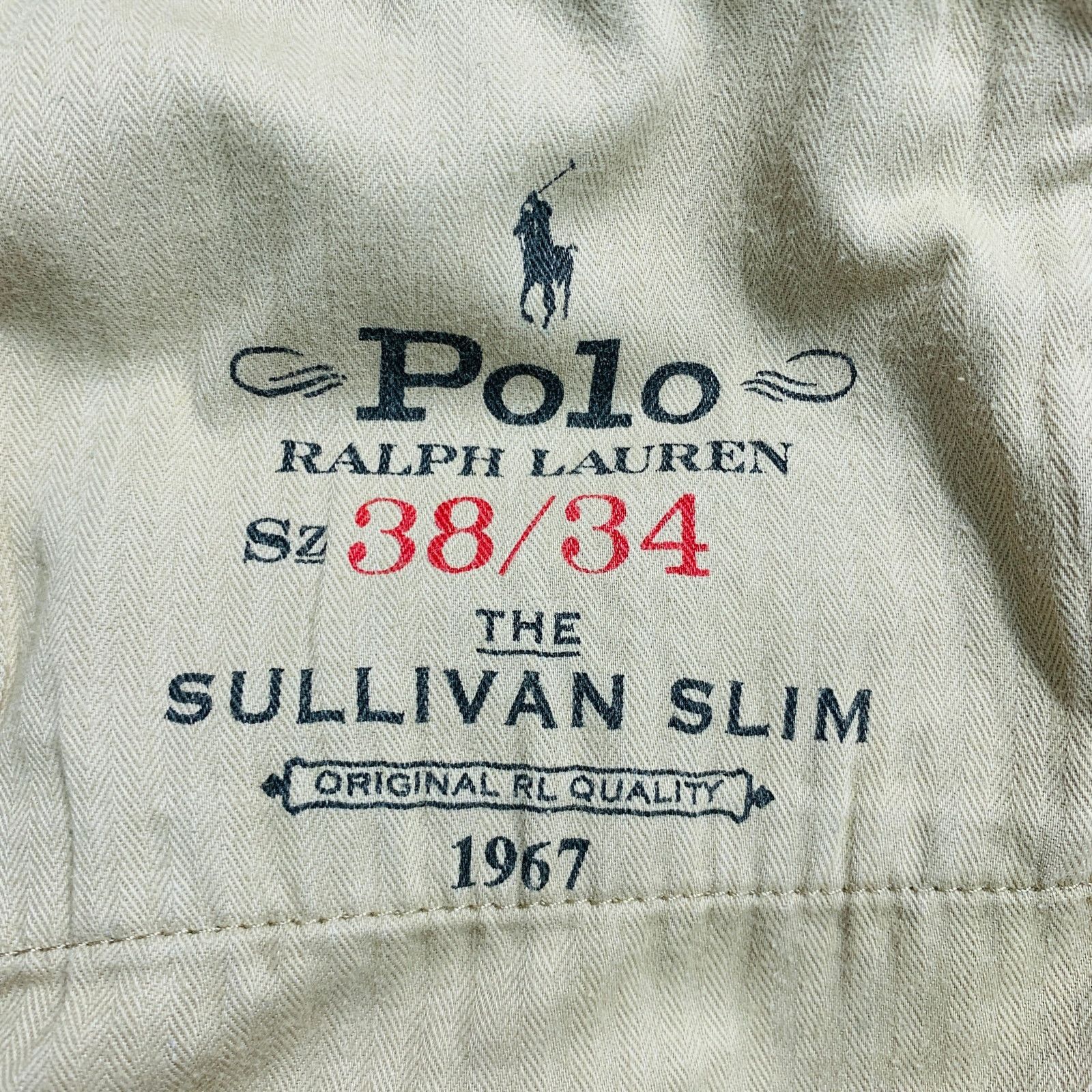 Polo Ralph Lauren Size 38 Beige Cotton Blend 5 Pockets Casual Pants Size US 38 / EU 54 - 12 Thumbnail